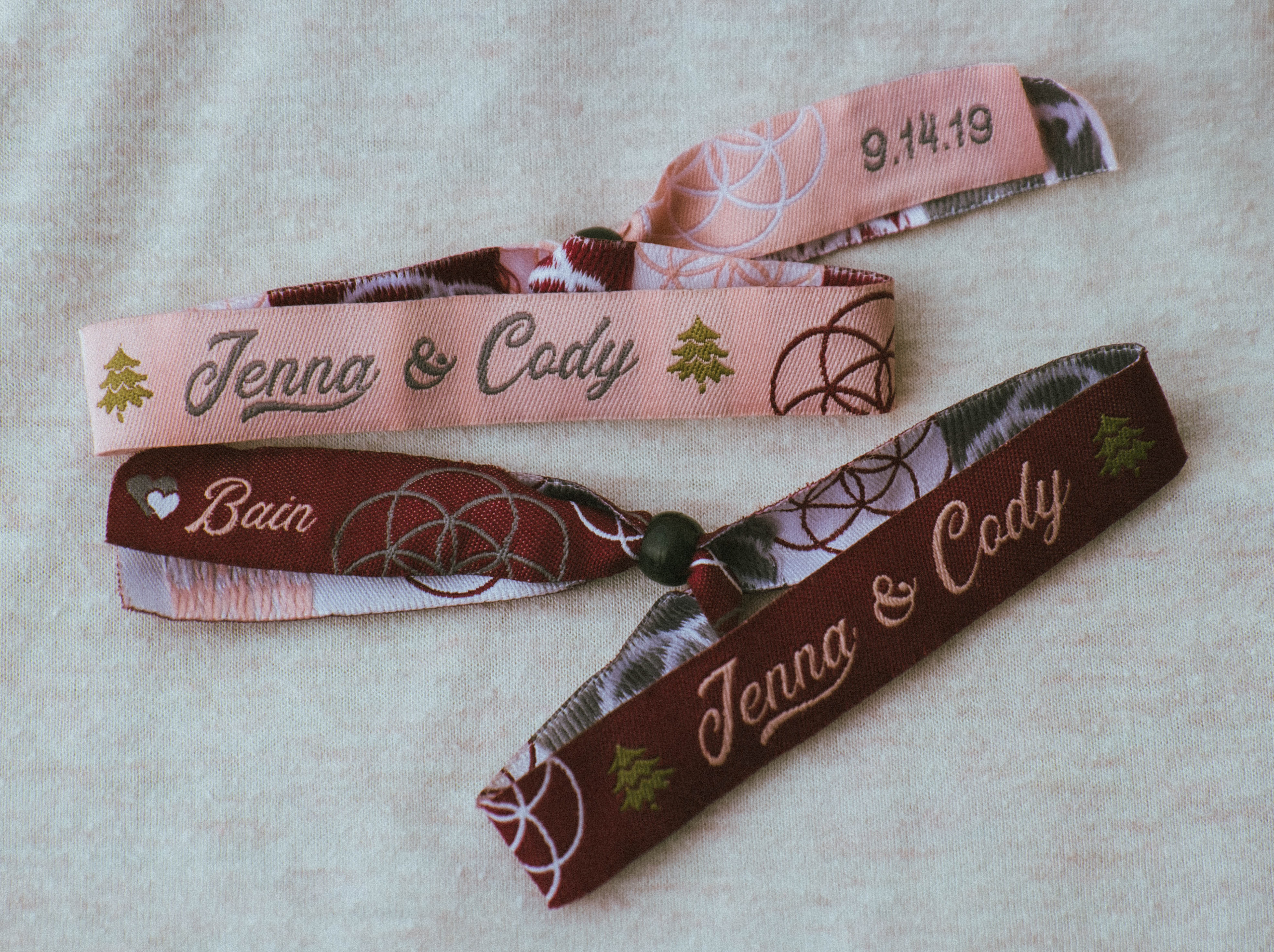 jenna and cody wedding wristband