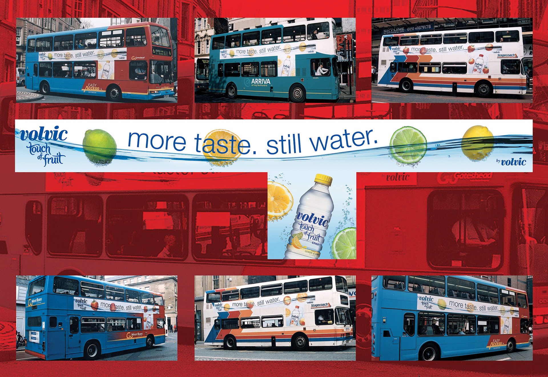 Volvic Touch of Fruit campaign. - London. Art Direction, image and design.