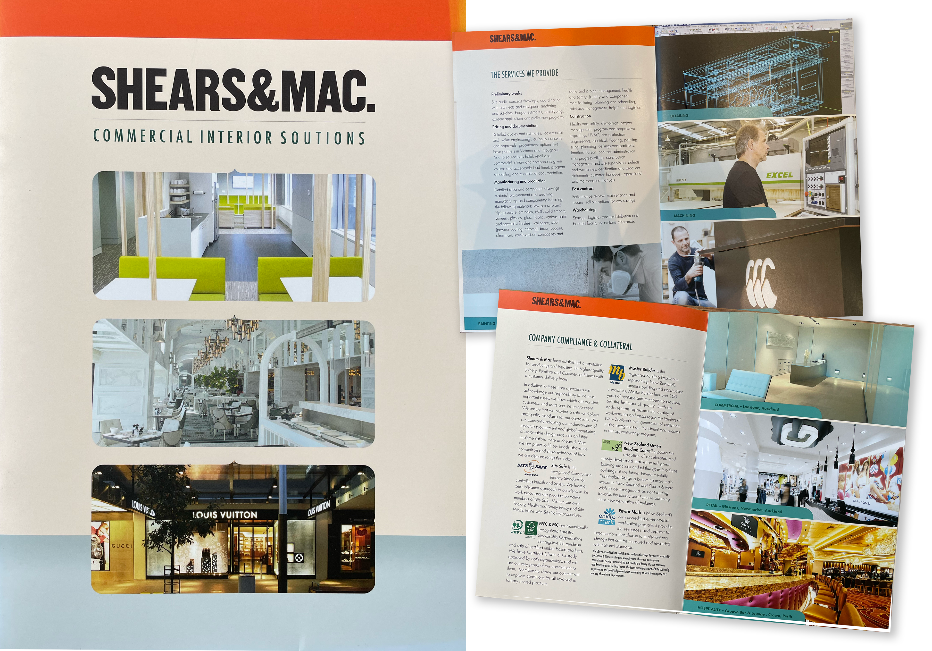 8 pager for Shears and Mac. Design and Art Direction.
