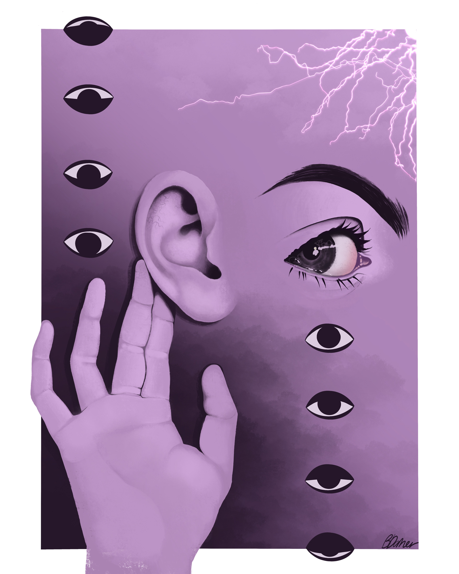 Curse of Cognizance, 2023. Procreate. 