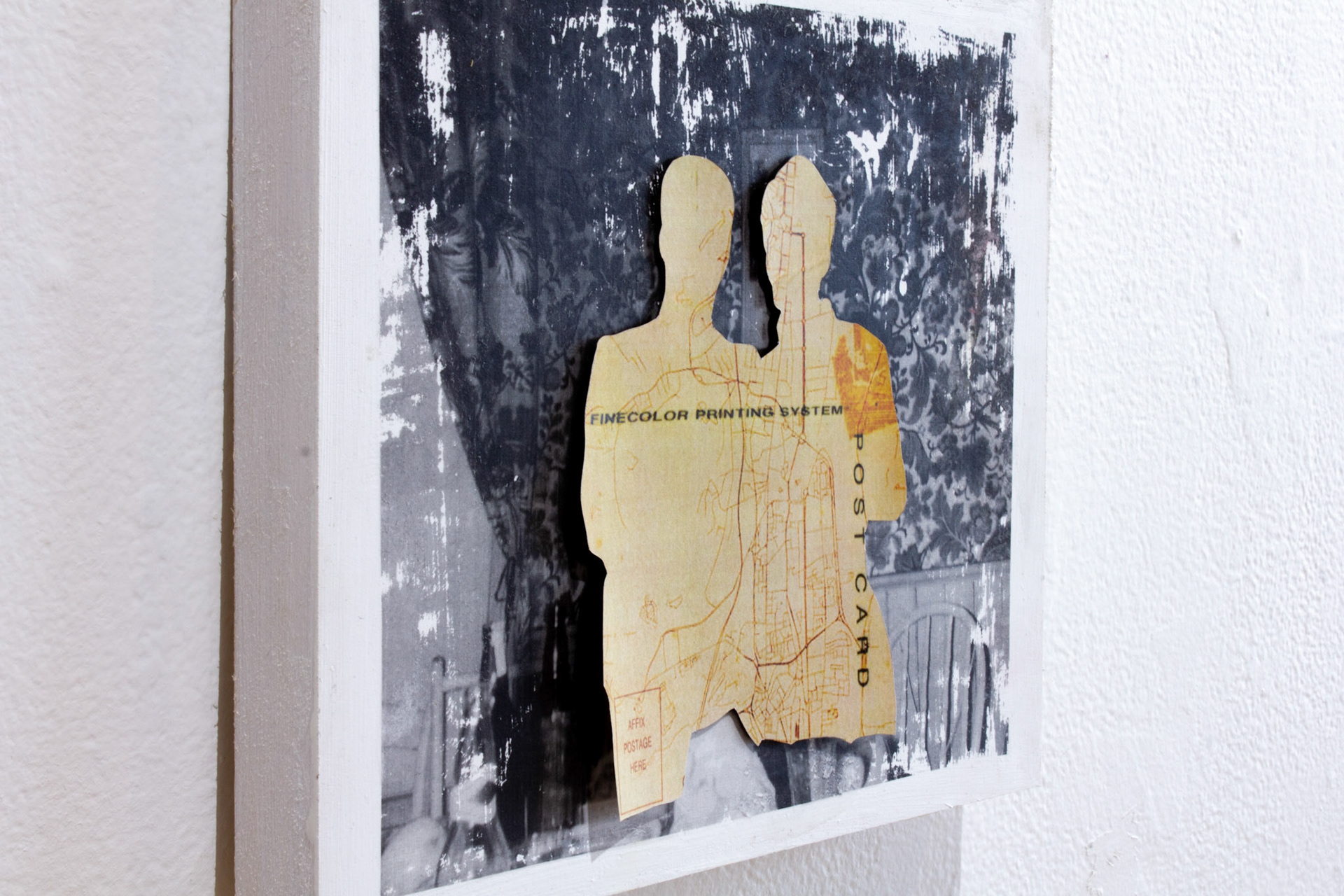 Pieces of You (Details), Triptych, 2024.  Mixed Media on Wood Panel 8” x 10” 