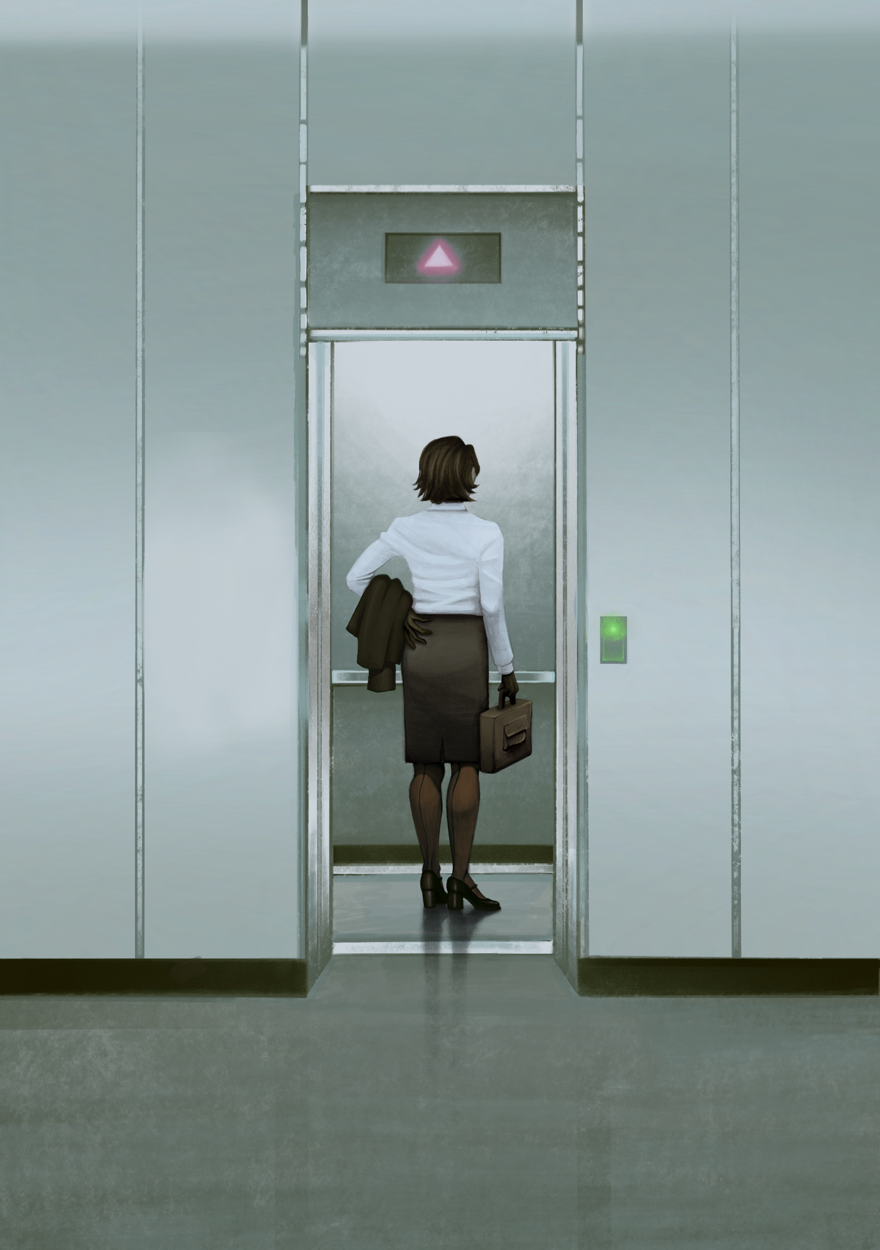 Clocking Out, 2025. Procreate. 