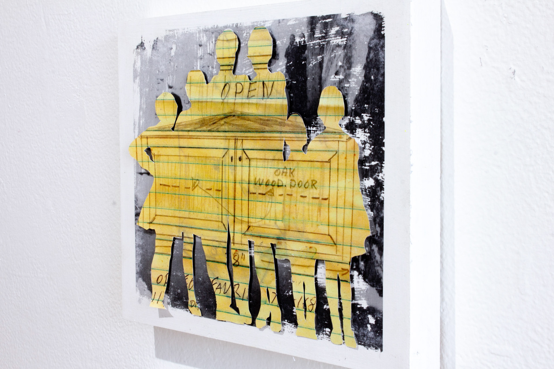 Pieces of You (Details), Triptych, 2024.  Mixed Media on Wood Panel 8” x 10” 