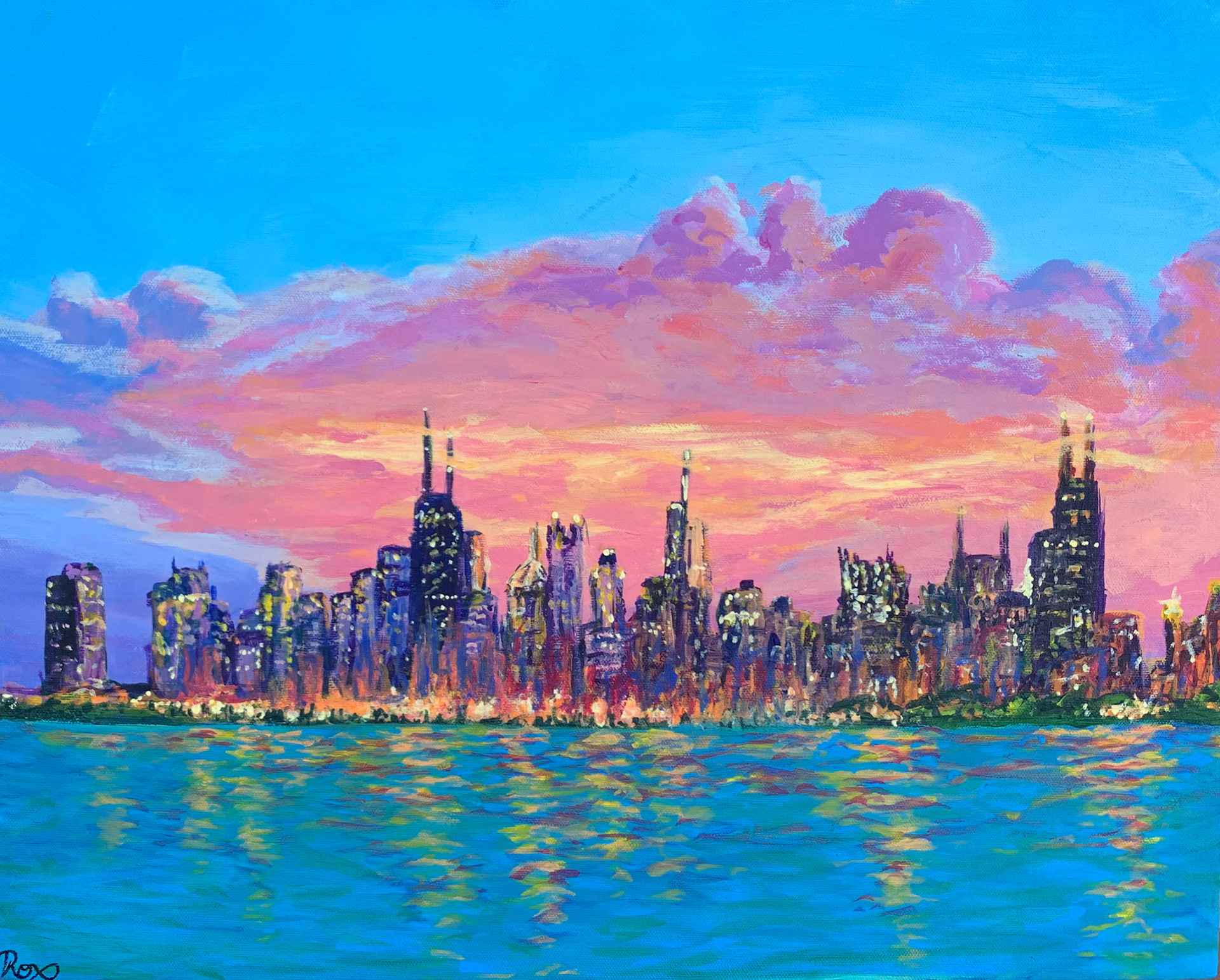 Acrylic Painting by Rox