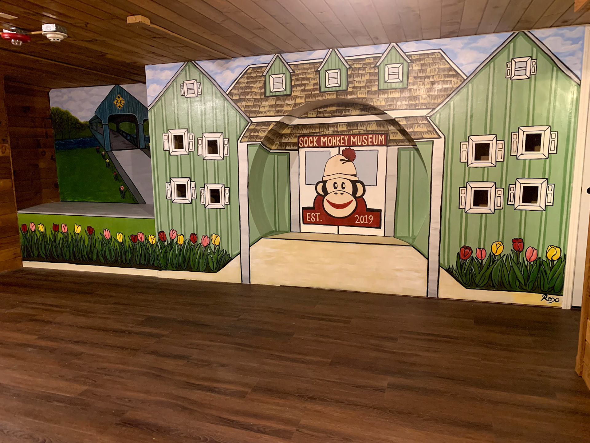 Completed Mural for Sock Monkey Museum - Long Grove, IL