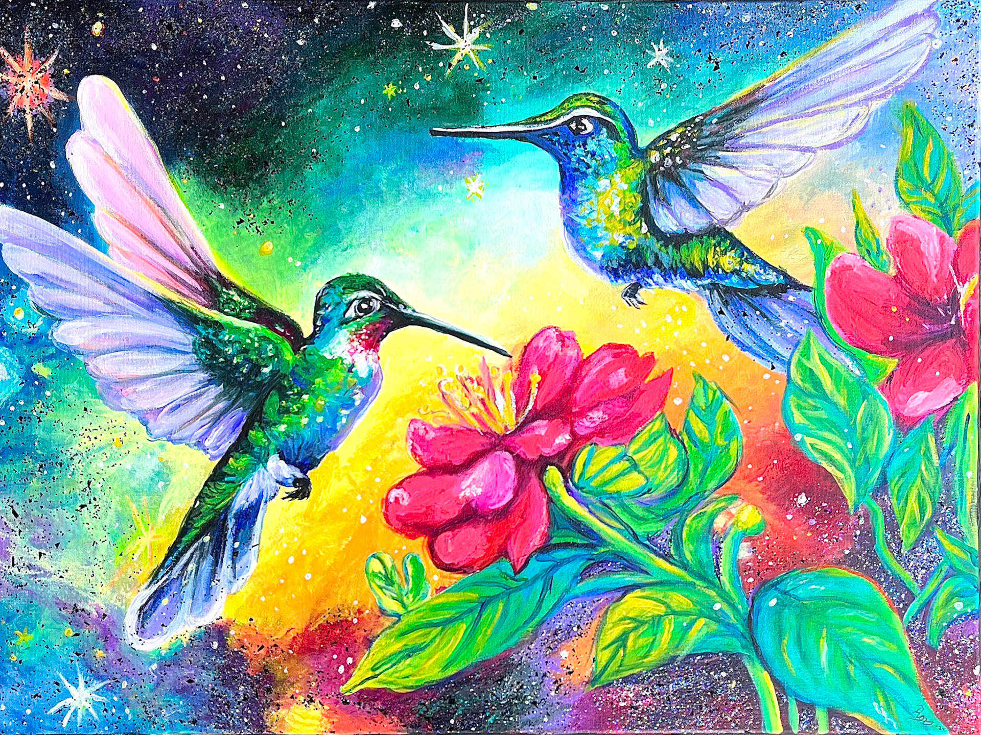 Acrylic Painting by Rox