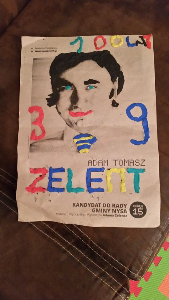 PLAKAT WYBORCZY KWW ZELENT / LAURKA OD DZIECI