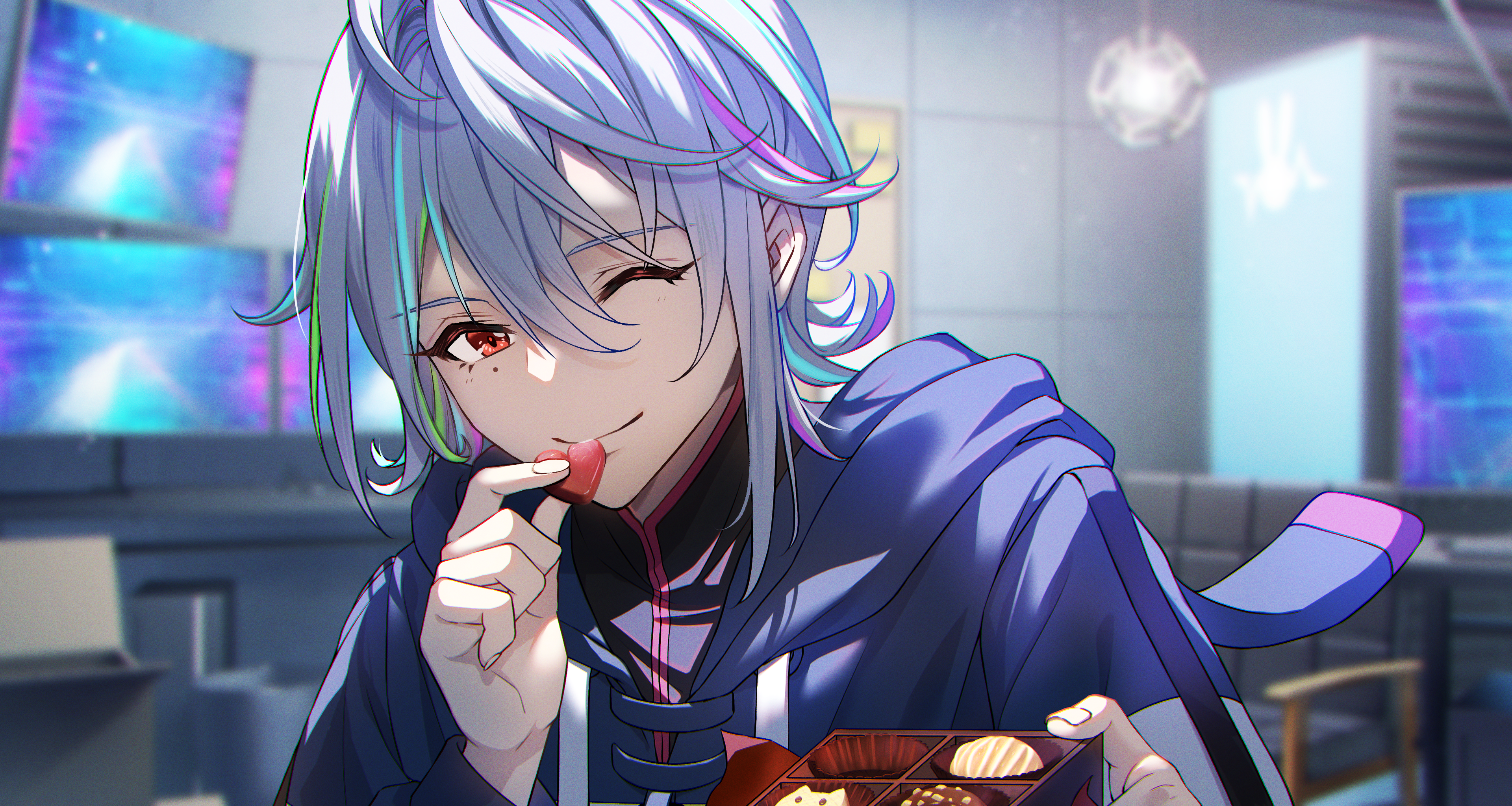 VTuber神影愁様バレンタインイベントイラスト
