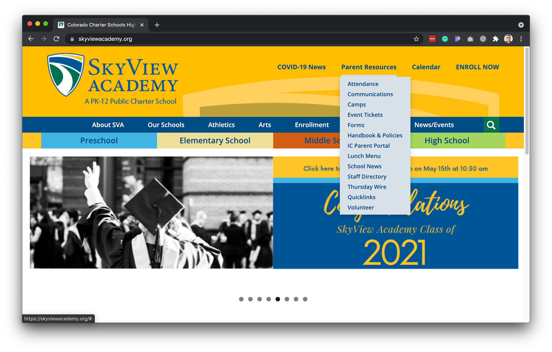 Previous SVA homepage