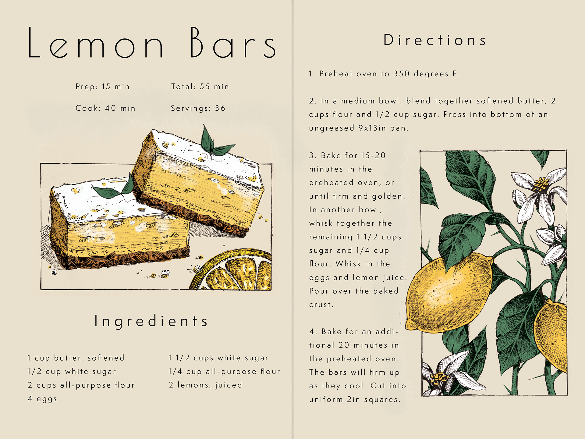 2020 | Ink, Photoshop | Recipe from Allrecipes