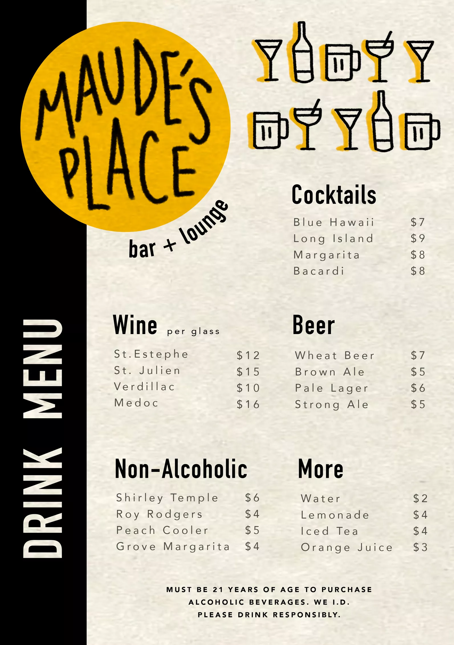 2021 | Photoshop | Bar Menu v1