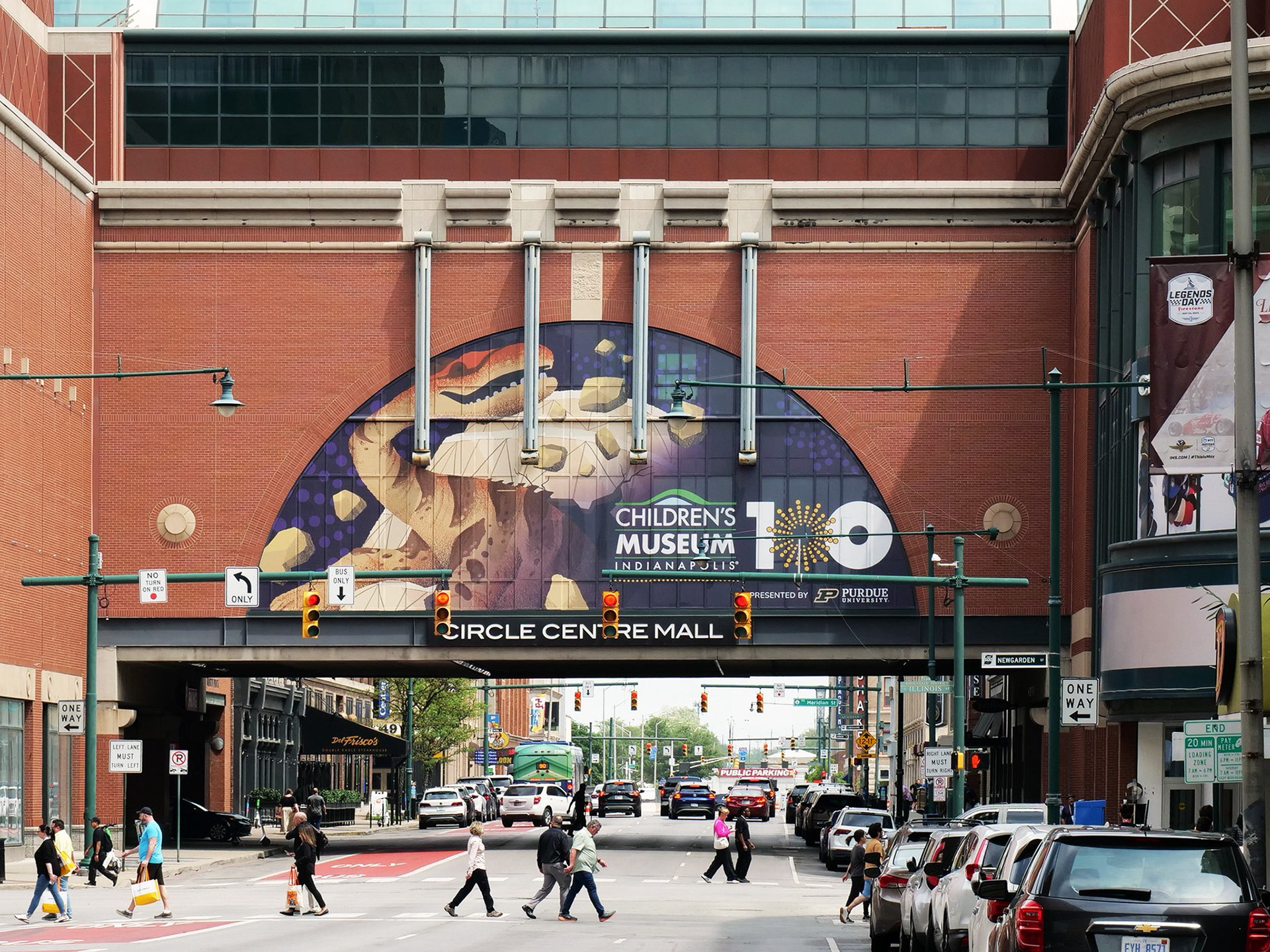 Our breakout dino found its way downtown.