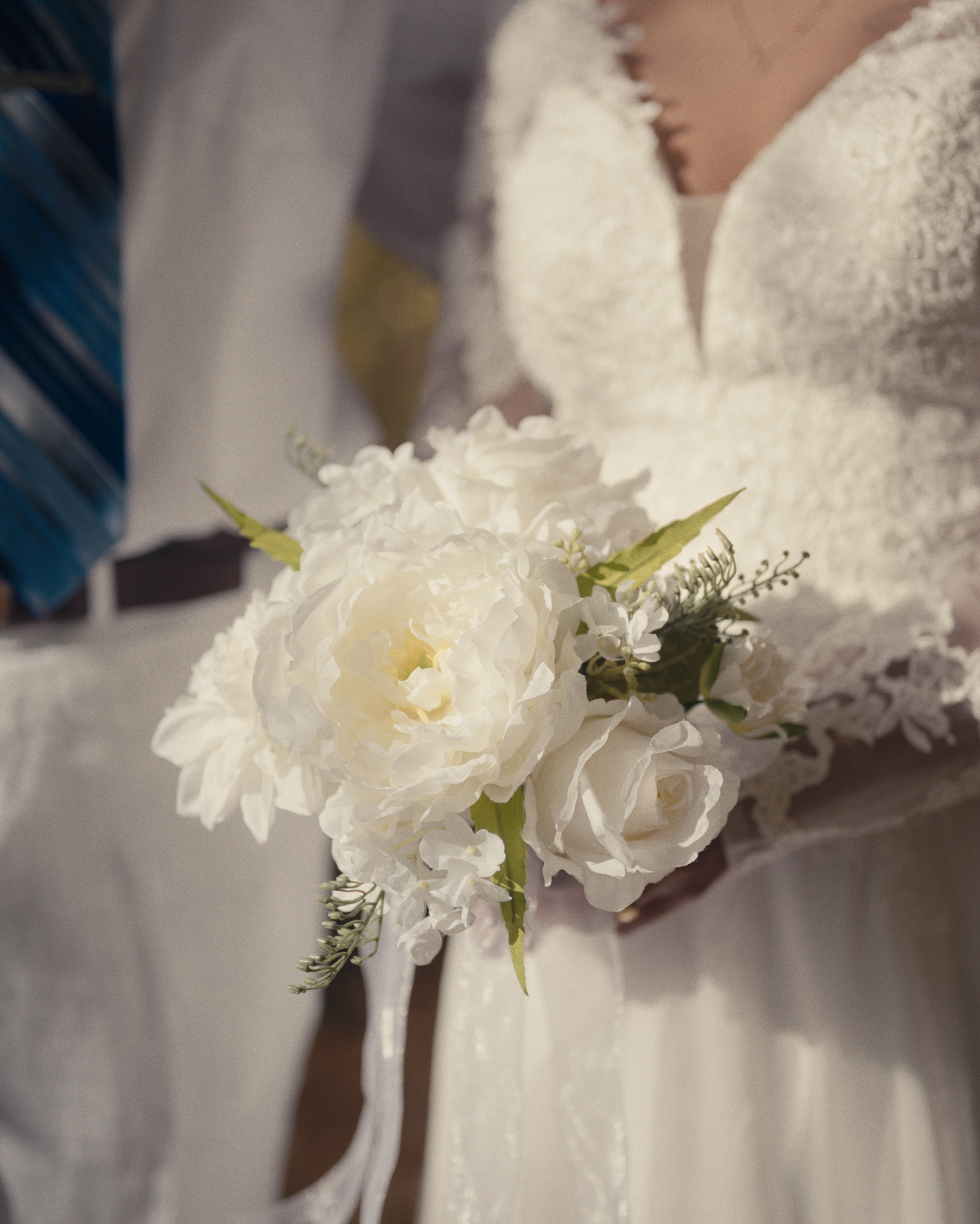 Wedding bouquet detail captured during an outdoor ceremony in Pocatello, Idaho.