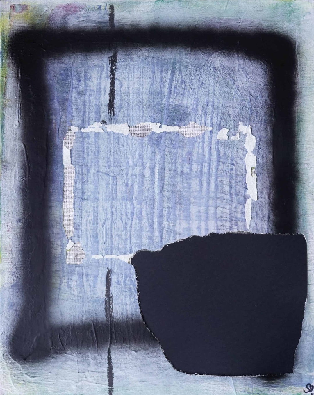 Missing Piece, Mixed Media auf Leinwand, 60x40cm, 2024