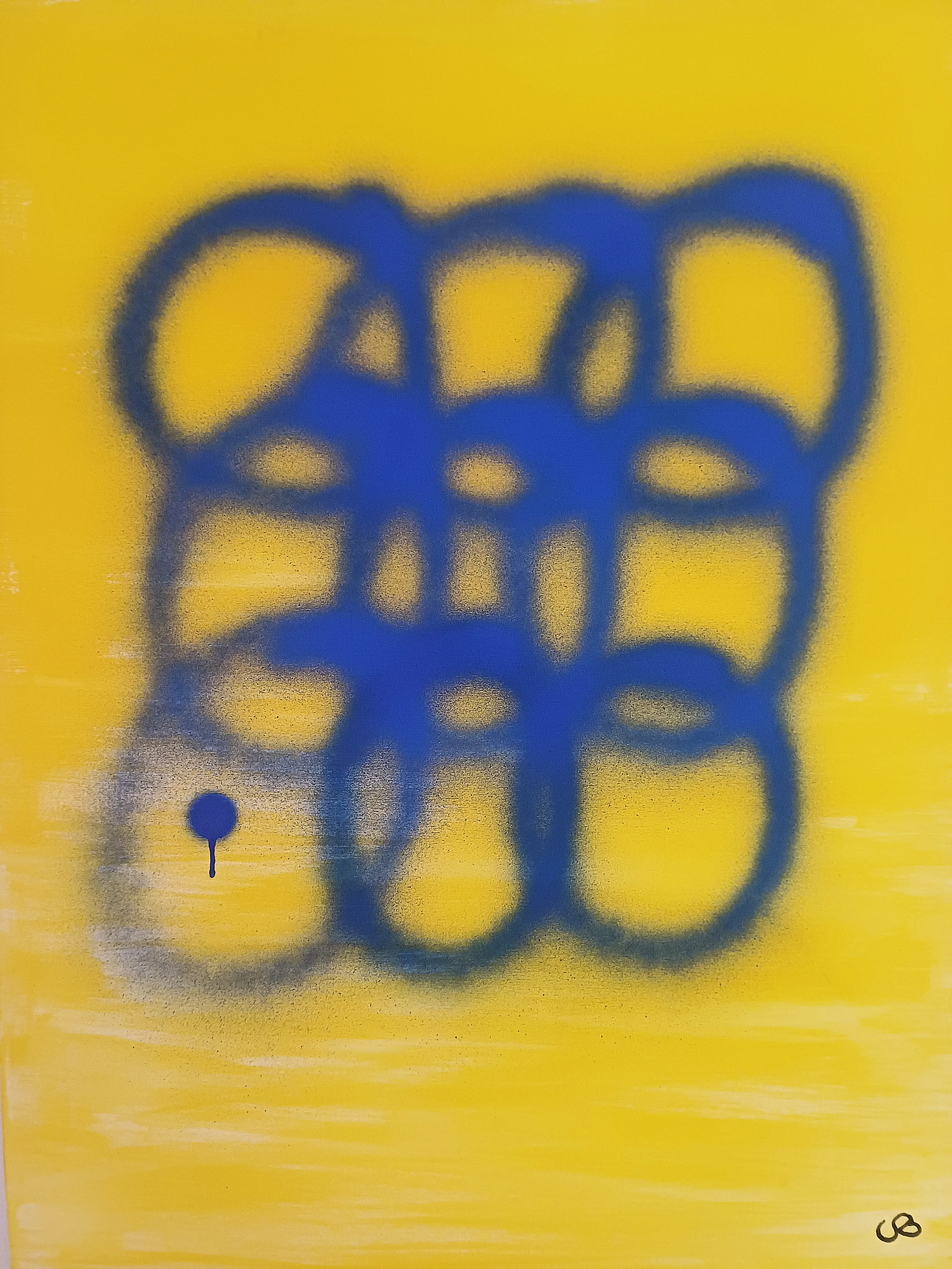Endless Loop, Acryl und Spray auf Leinwand, 80x60cm, 2025