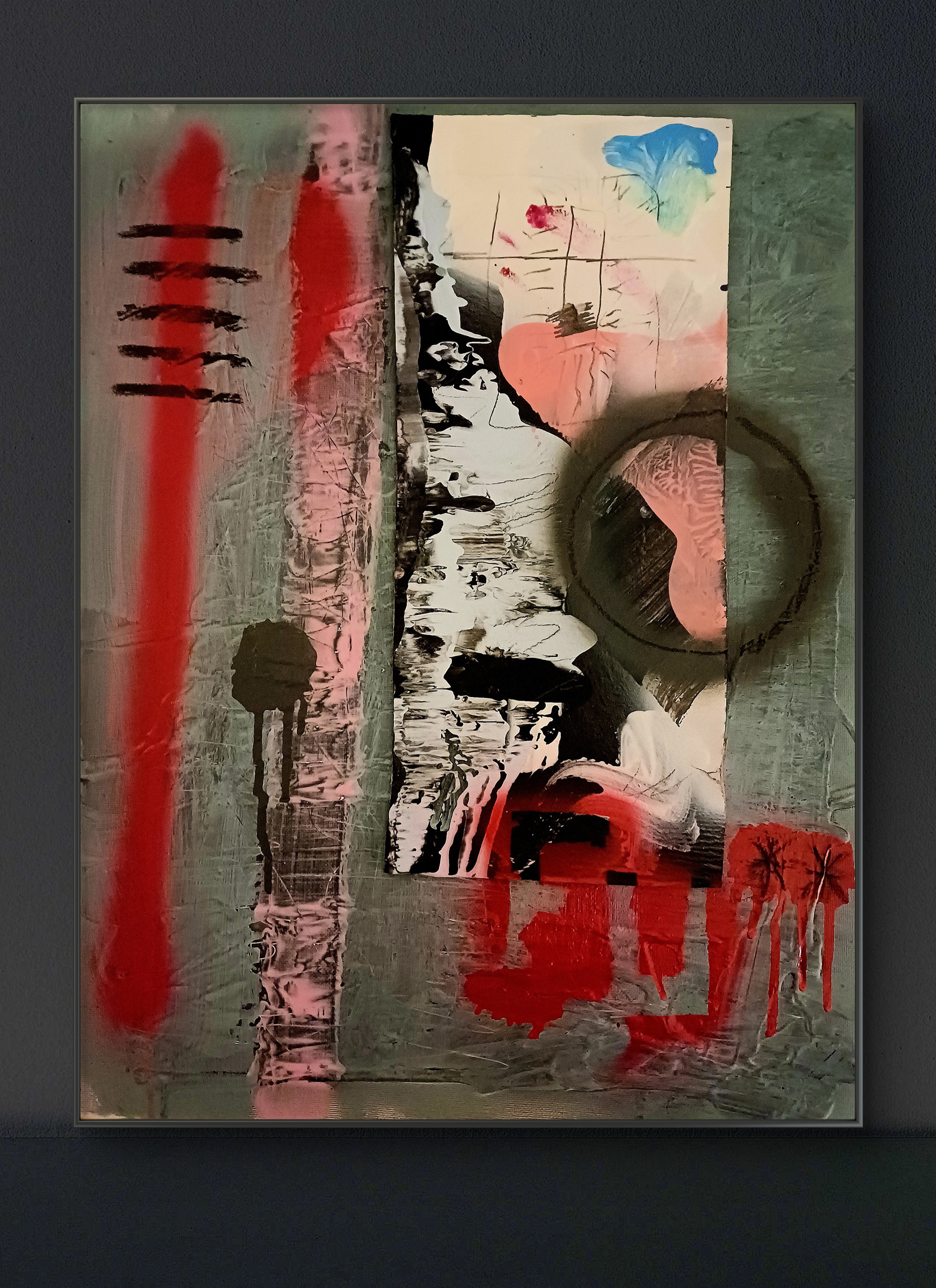 Beautiful F****** Mess, Mixed Media auf Leinwand, 60x40cm, 2025