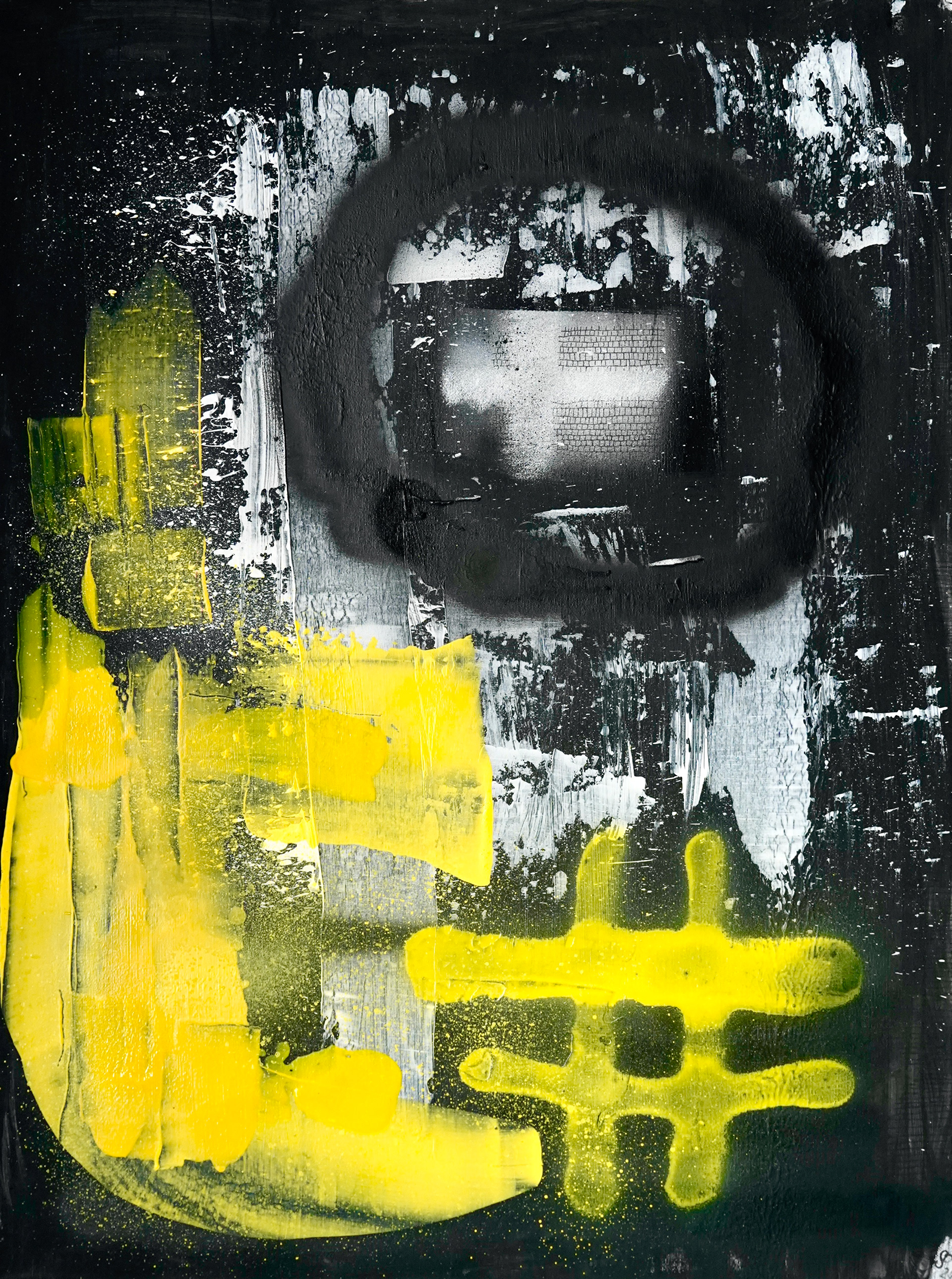 Lonely Equality II, Acryl und Spray auf Leinwand, 80x60cm, 2024