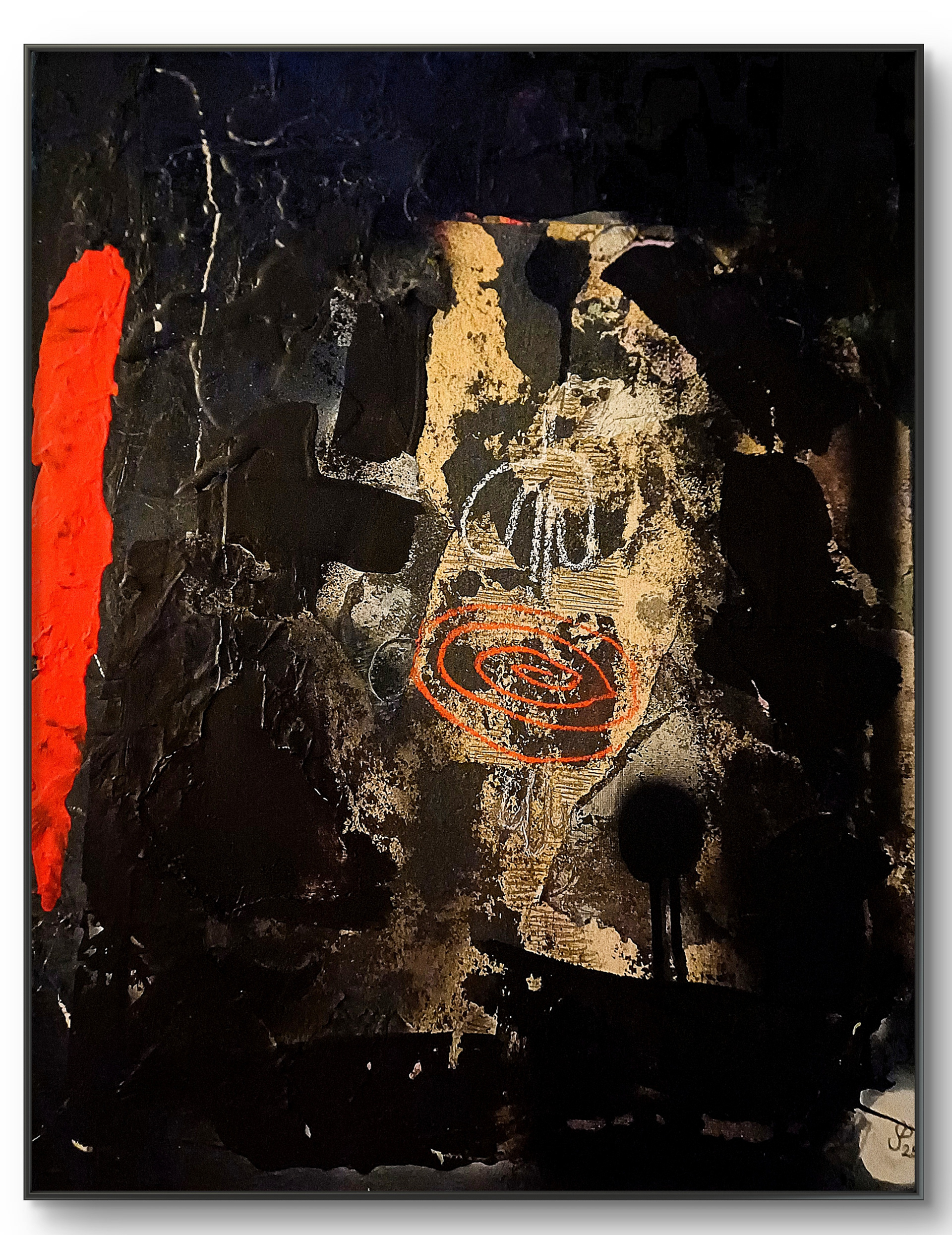 Seelenrelikt, Mixed Media auf Leinwand, 60x40cm, 2025