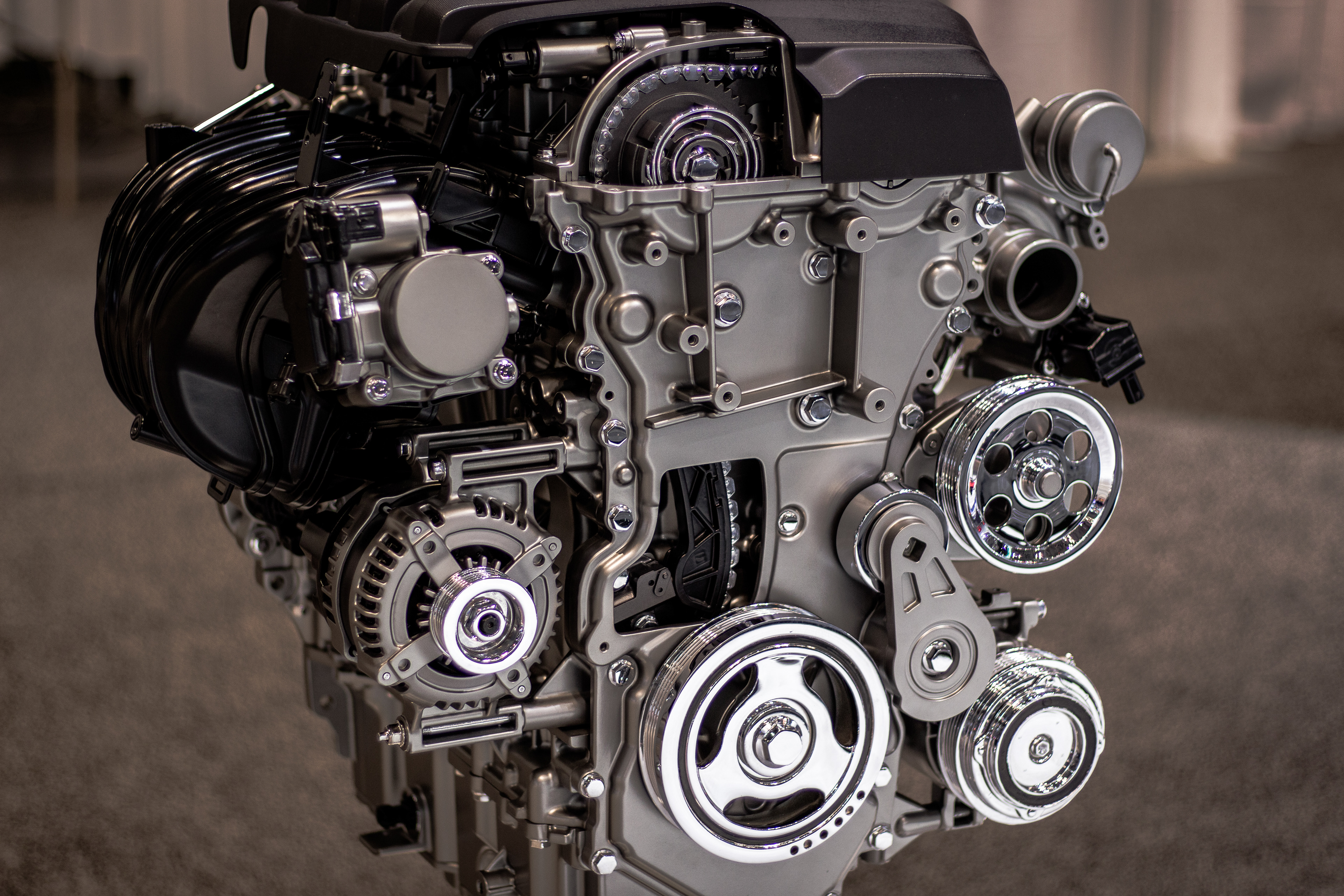 Engine At Car Show Javits Center New York 