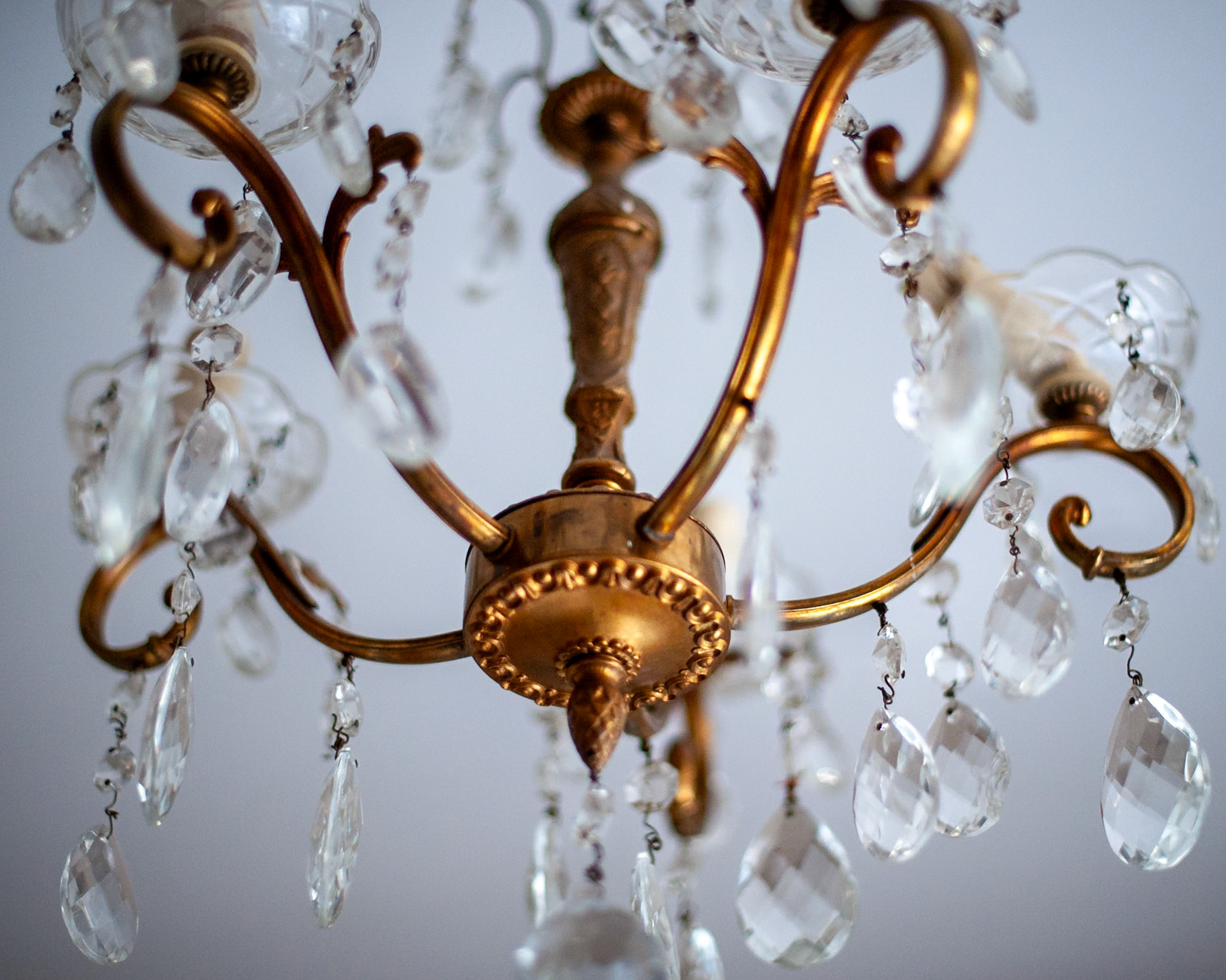 The chandelier in Nonna's bedroom, where I slept so many times while visiting.