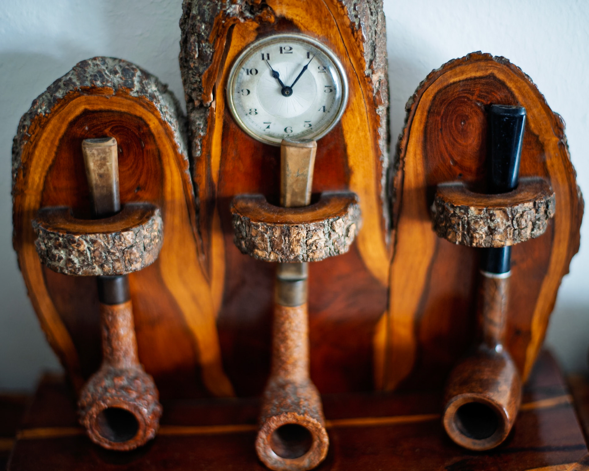 Nonno's pipe collection.  I was very interested in them until my mother told me they were purely decorative.  He didn't actually smoke from them.  They went to one of my cousins.