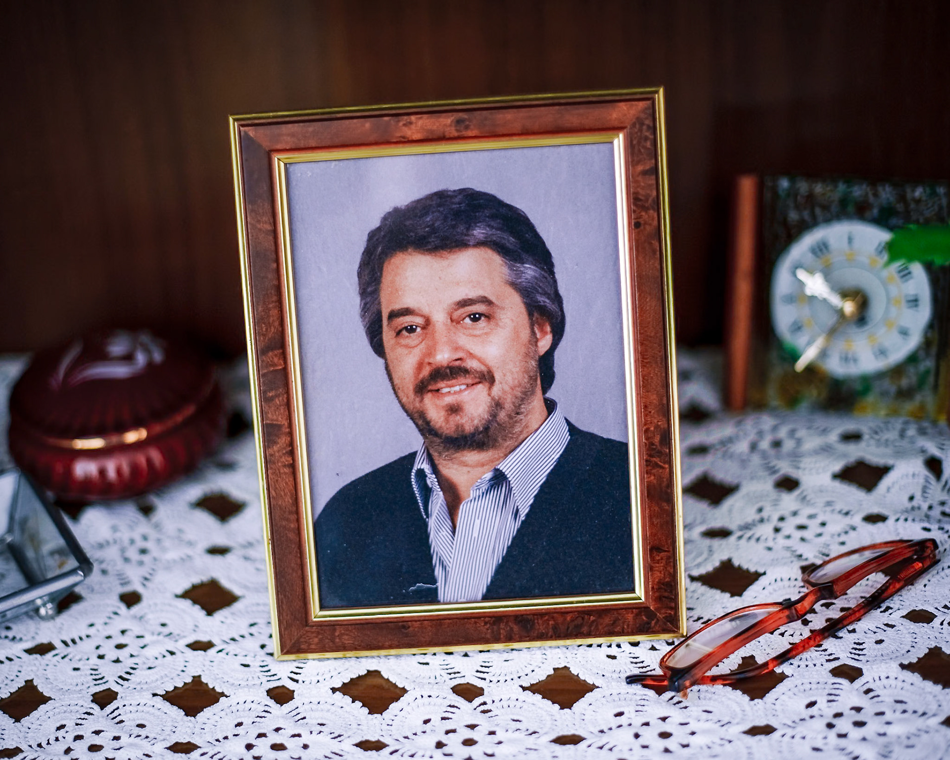 My larger than life Zio Saverio.  Nonna kept his picture at eye-level on her living room armoire so he was always with her.  