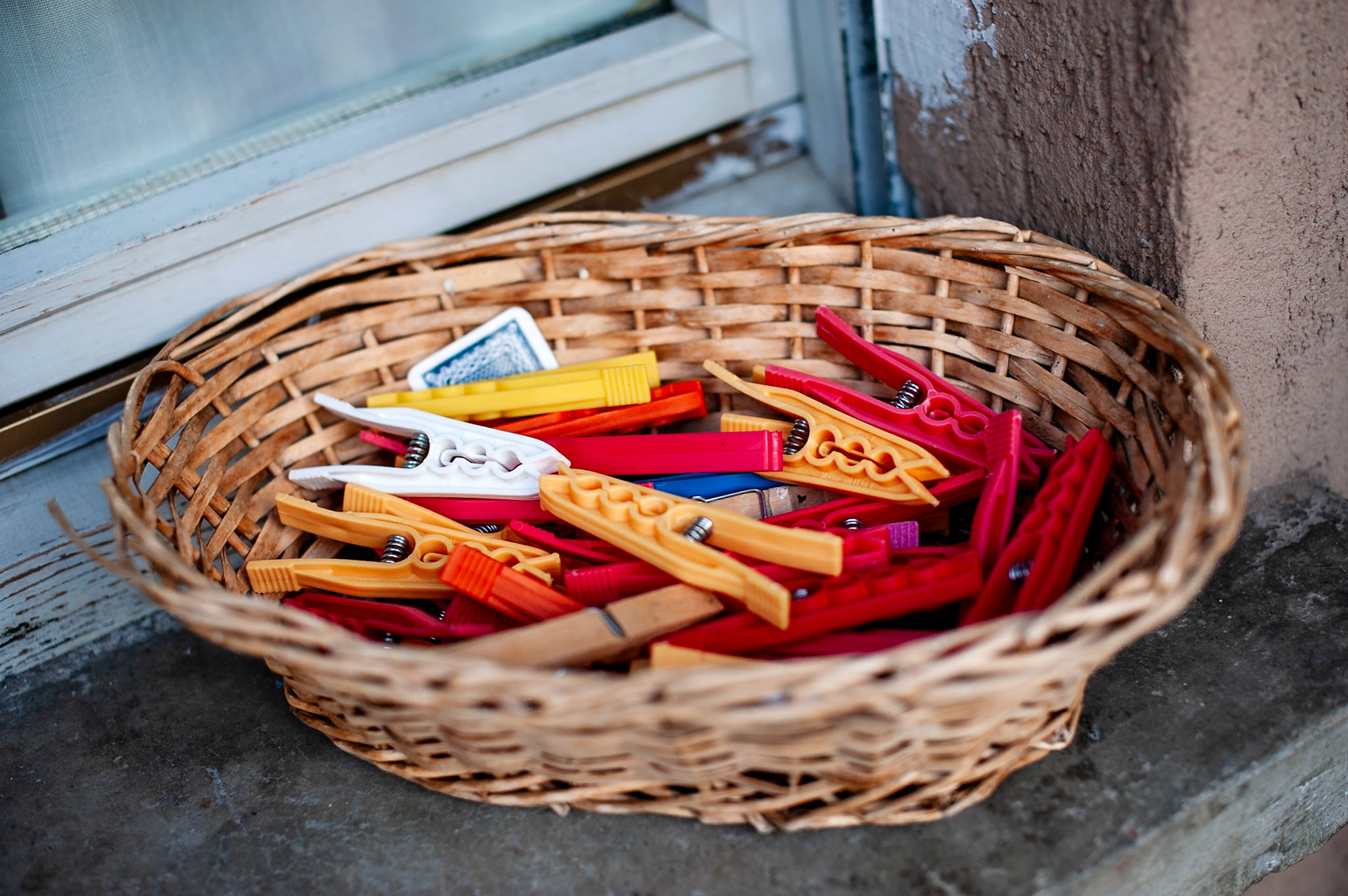 Nonna's basket of clothespins, which always sat on the ledge outside her bathroom window.  A simple thing that I associate with her.