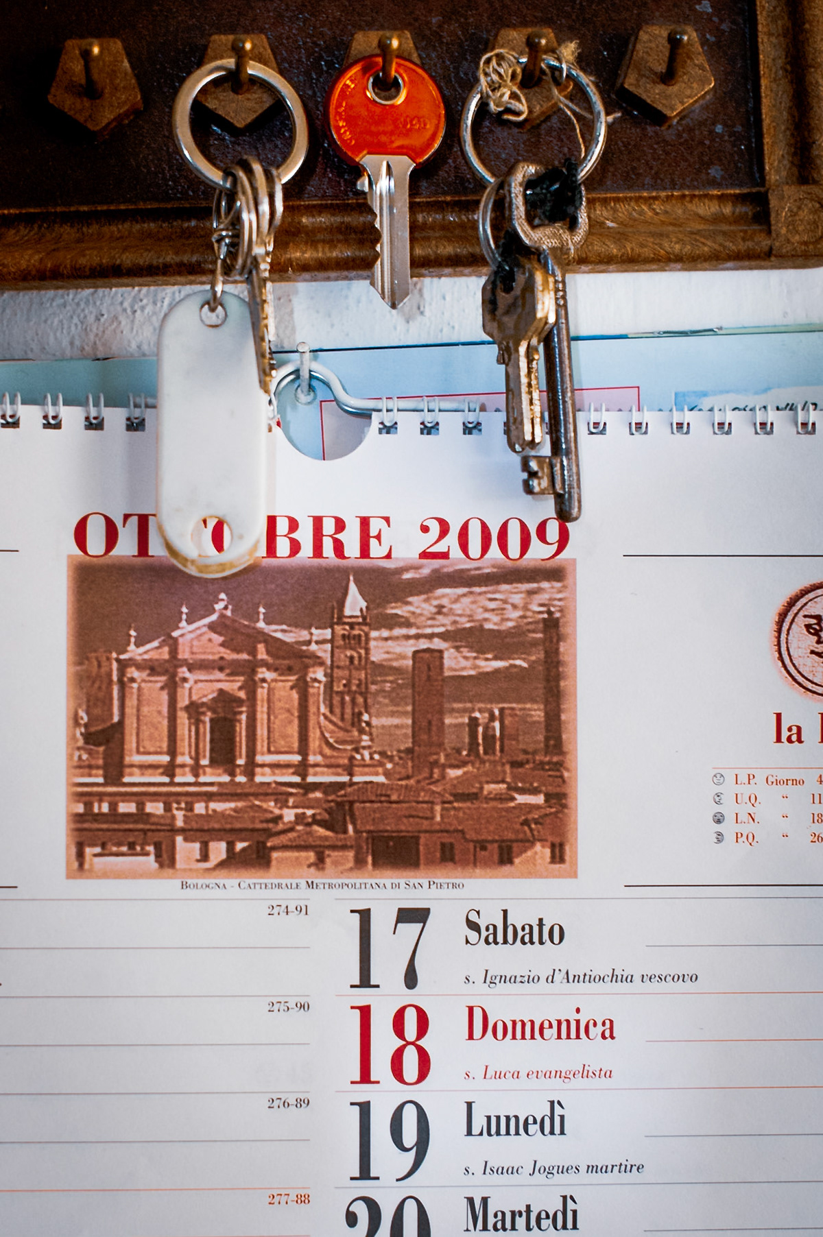 Nonna's last calendar.  She always had one.  She never changed it to November.