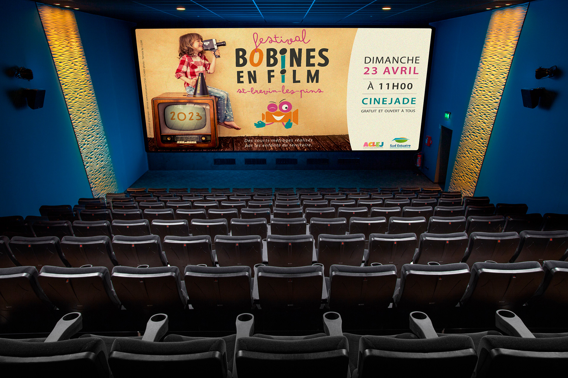 Visuel cinéma, diffusé en mars-avril au Cinéjade