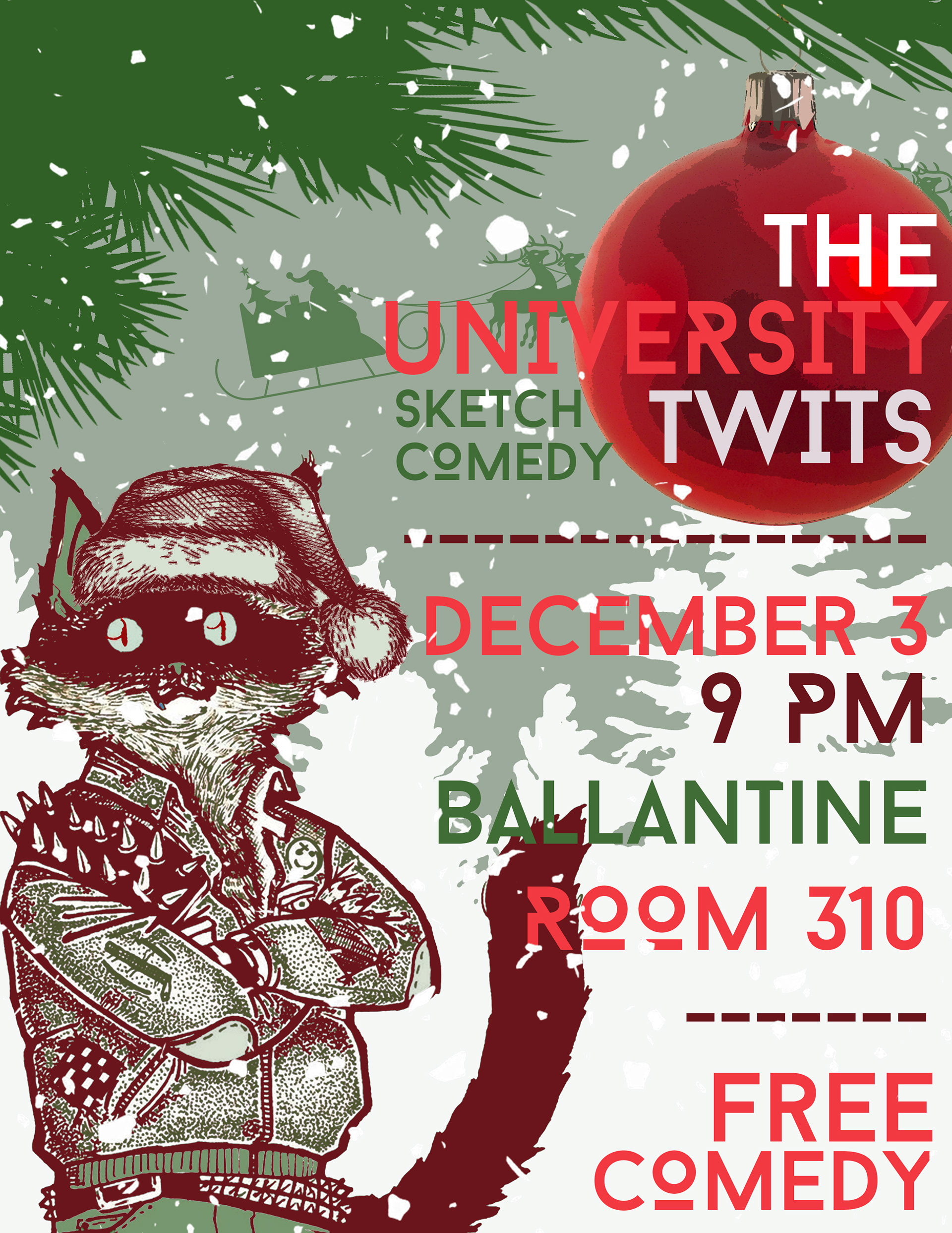 Promotion for our Christmas-themed early December show.