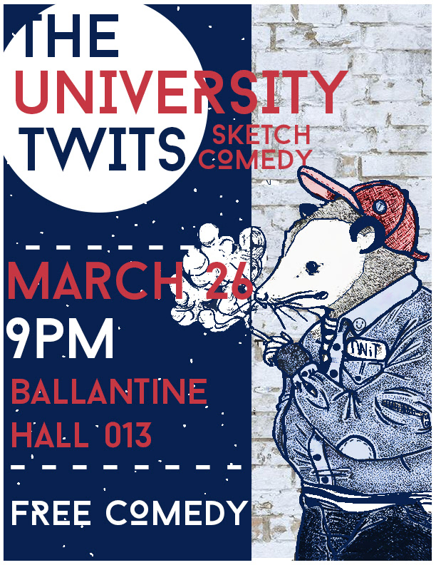 Promotion for our March show. Old members leaving left me in charge of marketing materials, and I went with an animal-centric rebrand.