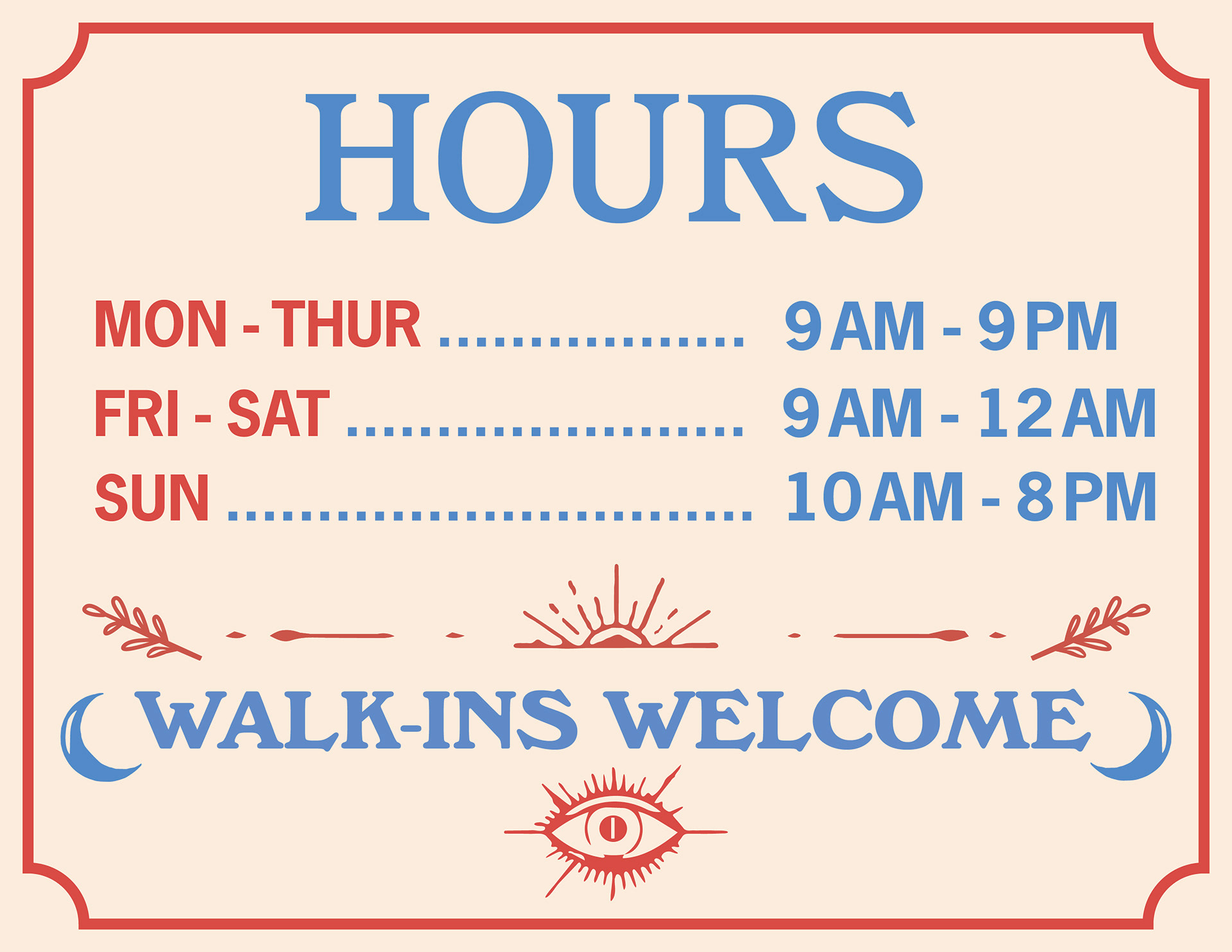Hours Sign