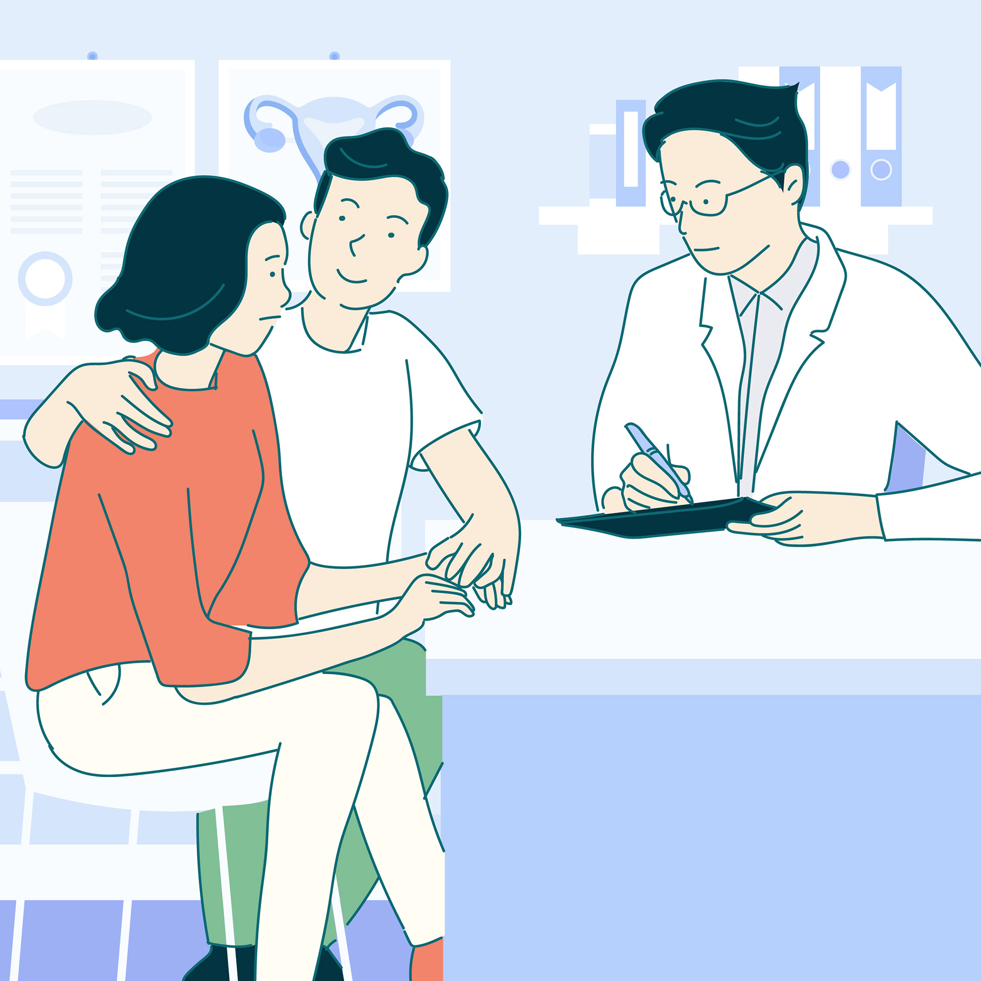 醫師聽完世帥以及典甄的描述之後，無奈地搖搖頭  醫師：「兩位我知道你們年輕，但只靠事後避孕藥是不行的...」  典甄：「醫師，怎麼會？我到現在都還沒懷孕啊？」  醫師：「那真的是因為妳很幸運...事後避孕藥還是有導致懷孕的盲點，另外，你們這樣濫用，即便不懷孕副作用也會對身體造成很大的影響！」