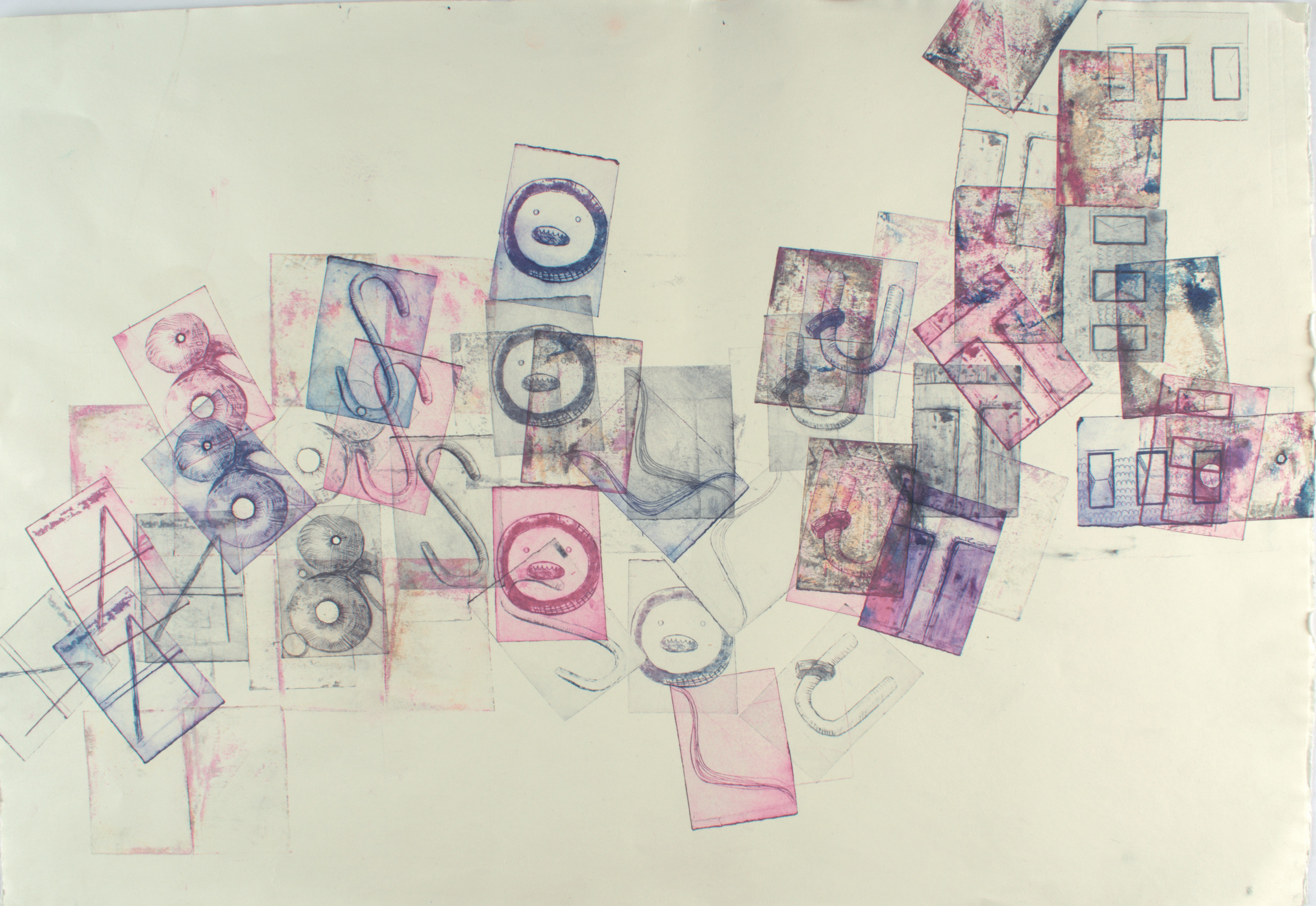"Typography" , Etching, 70x50cm