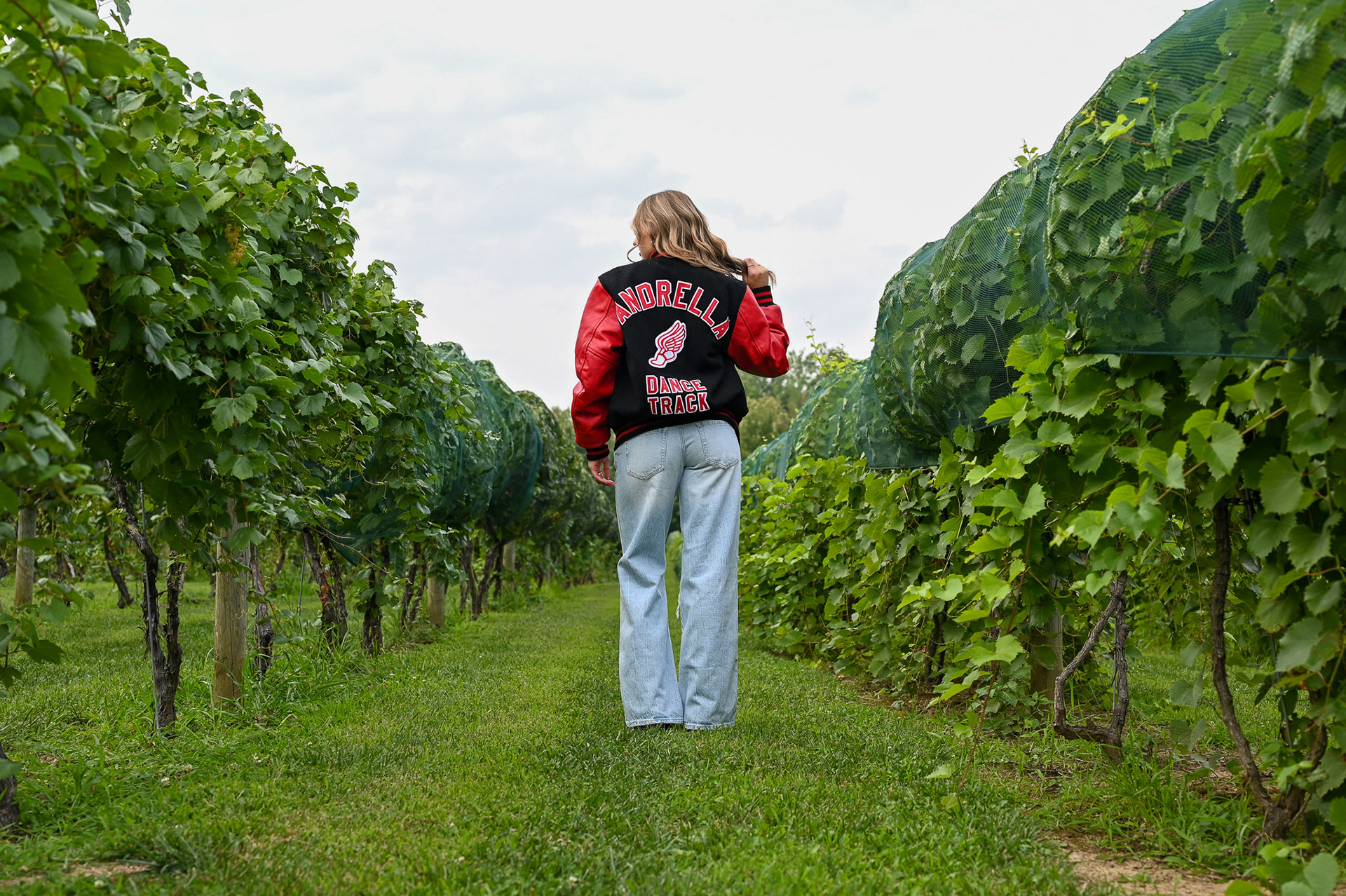 Ava Andrella poses for her senior photos at Gervasi Vineyard in Canton, Ohio on Thursday, August 15, 2024.