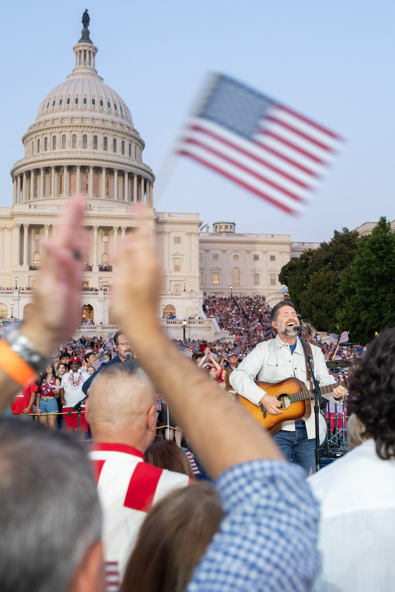 Josh Turner performs on the West Lawn of the U.S. Capitol during the 45th annual A Capitol Fourth concert in Washington, D.C., on July 4, 2025. The live broadcast celebrated America’s 249th birthday with music and fireworks, drawing thousands of people from across the country to witness the celebration.