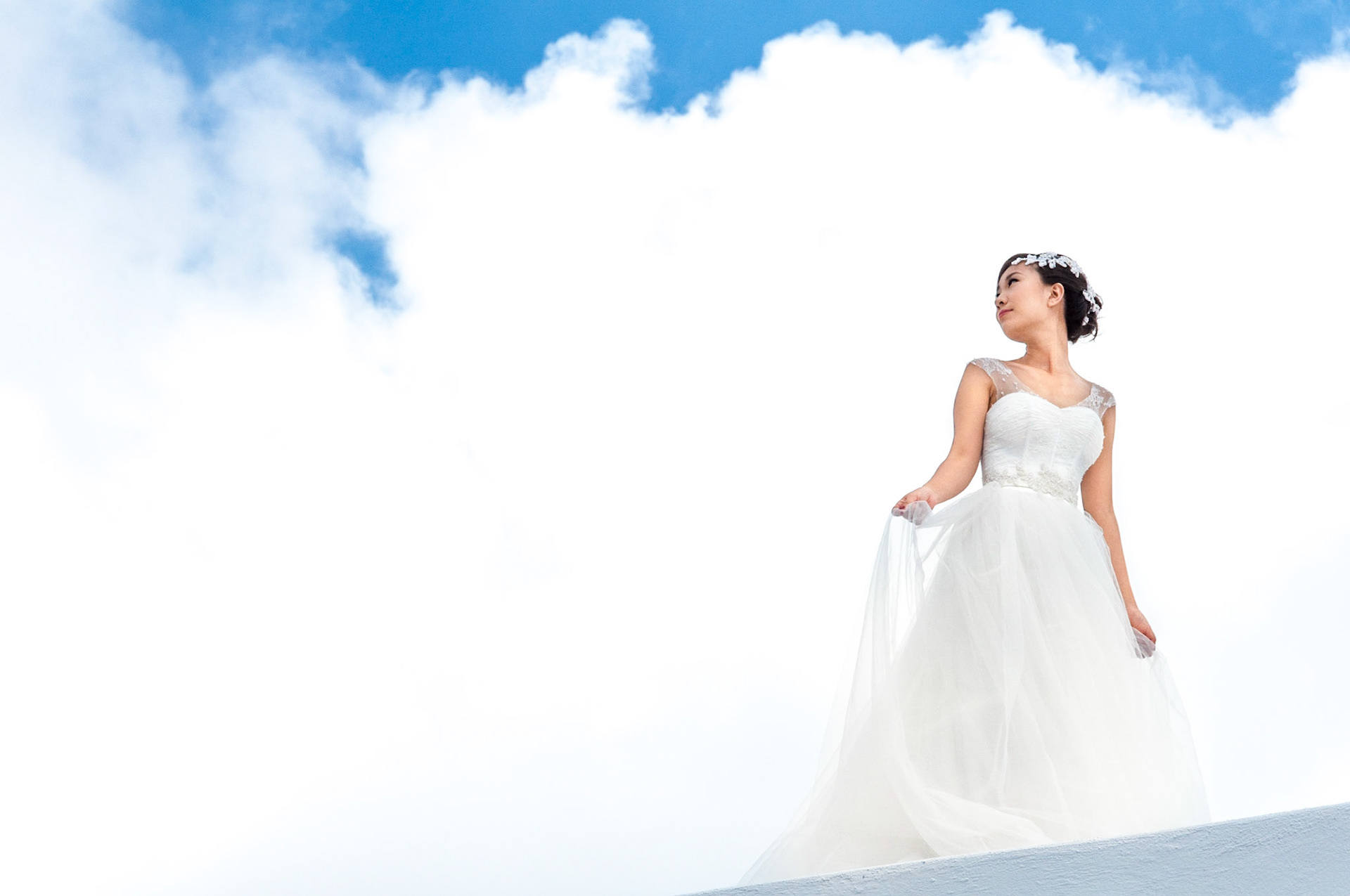 Santorini bride