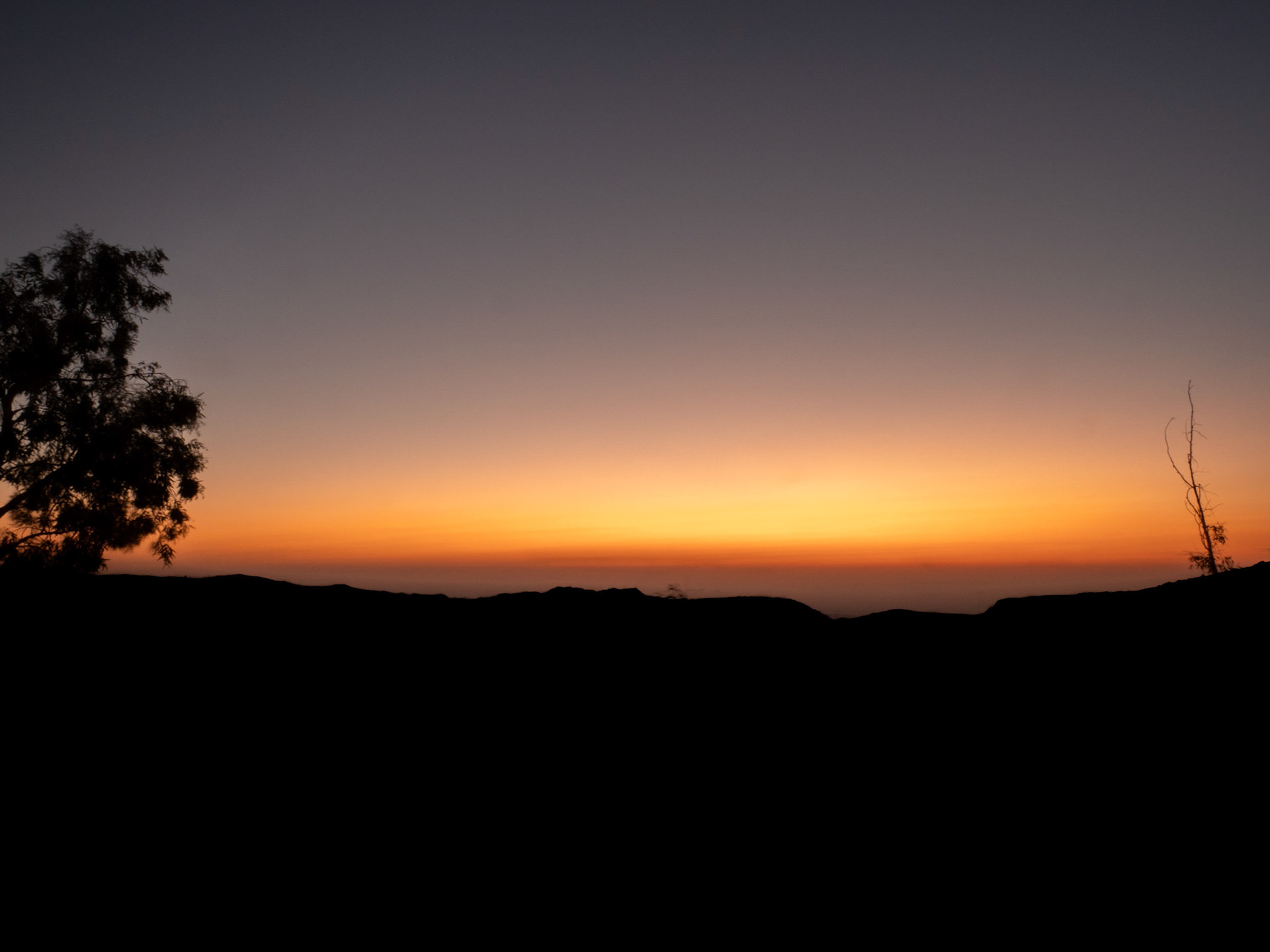 Sunset over the desert, Jordan