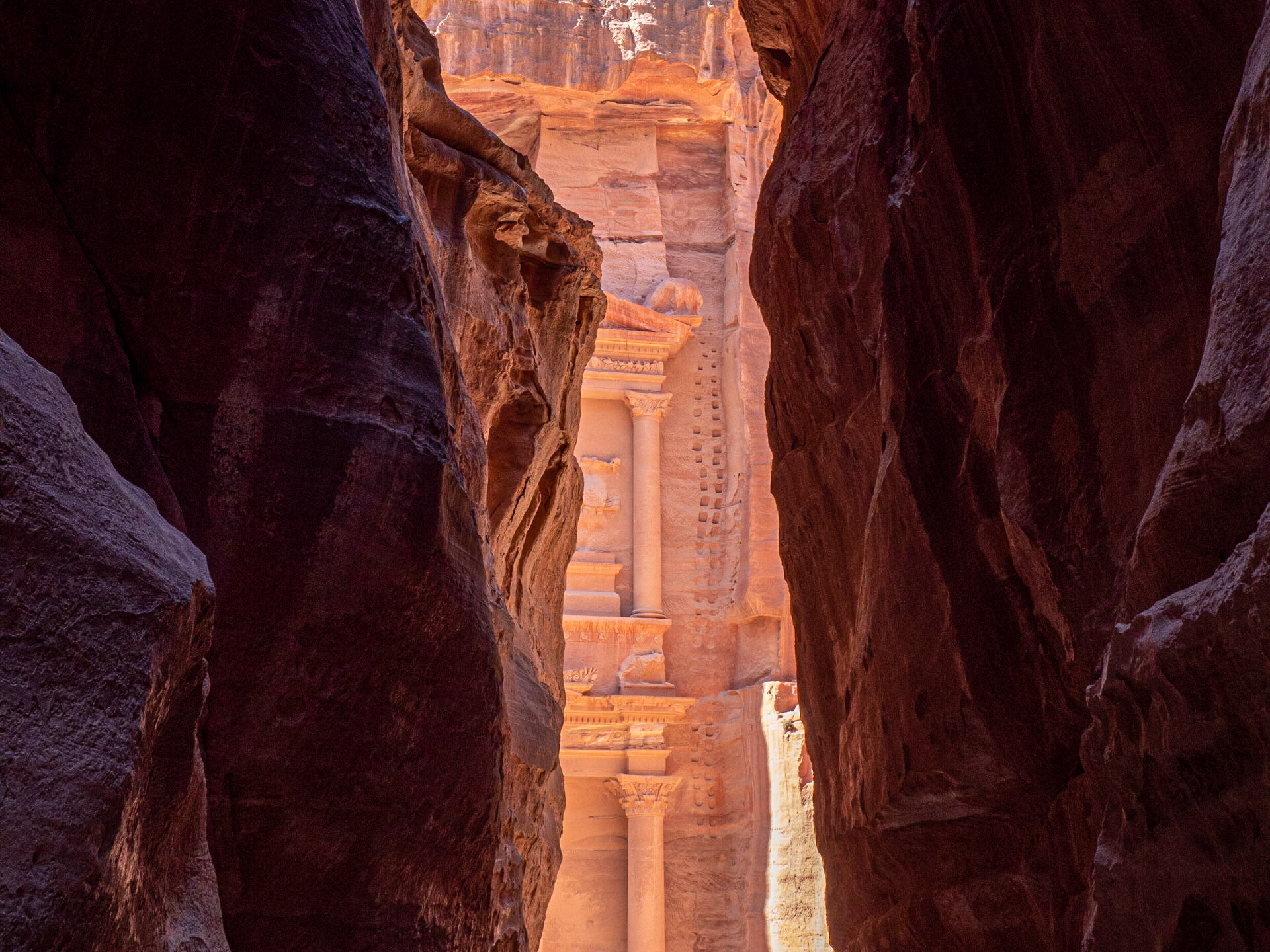 The Treasury from The Siq, Petra