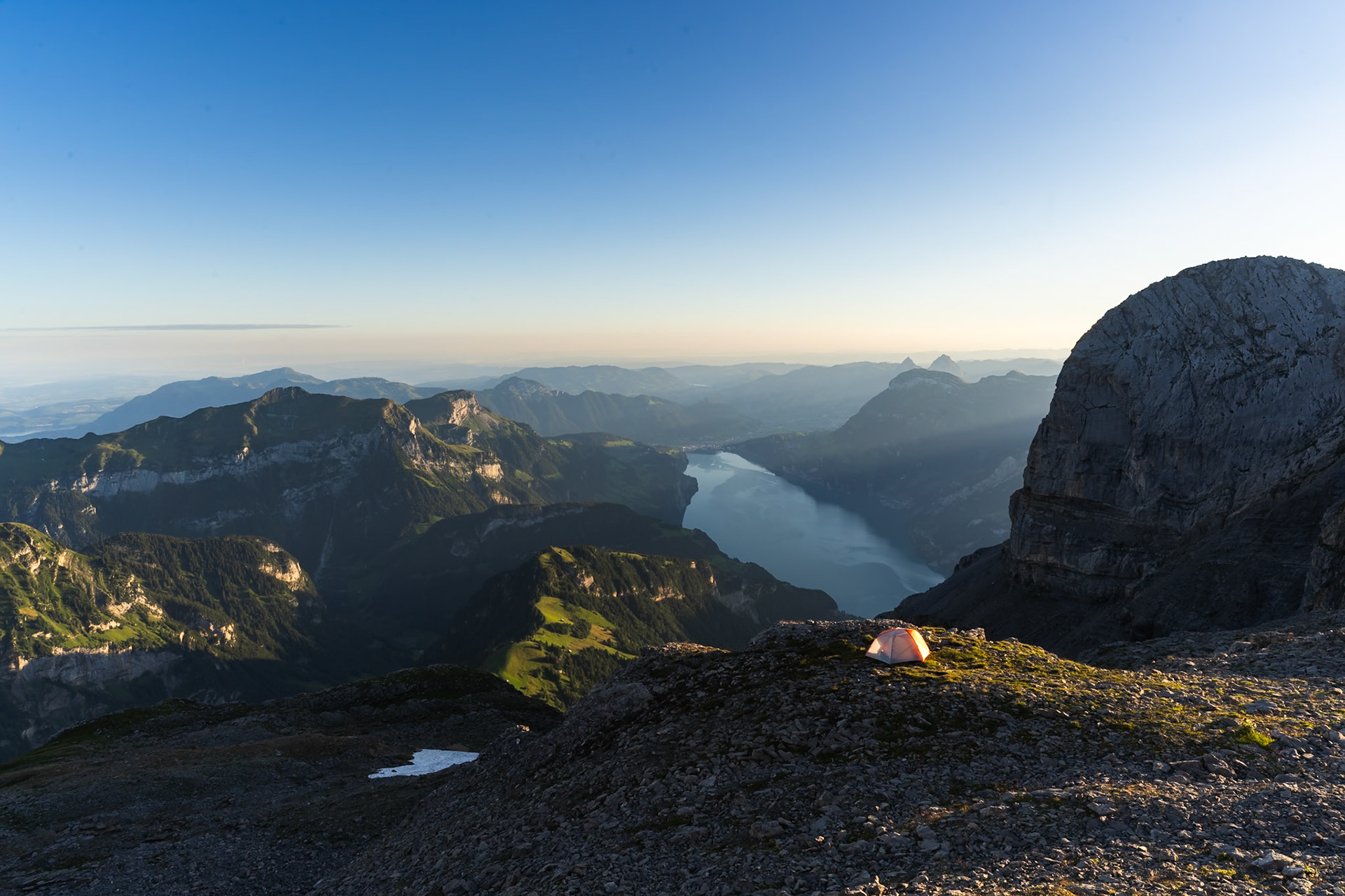 Breathtaking Sunrise Over Gitschen in the Swiss Alps