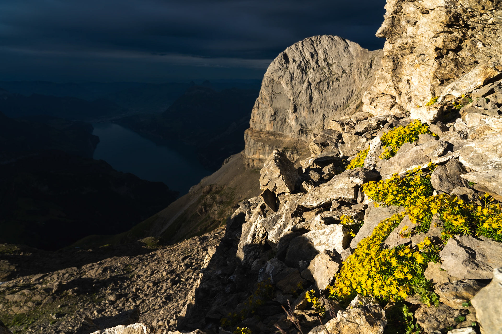 Stunning Sunset Over Gitschen in the Swiss Alps