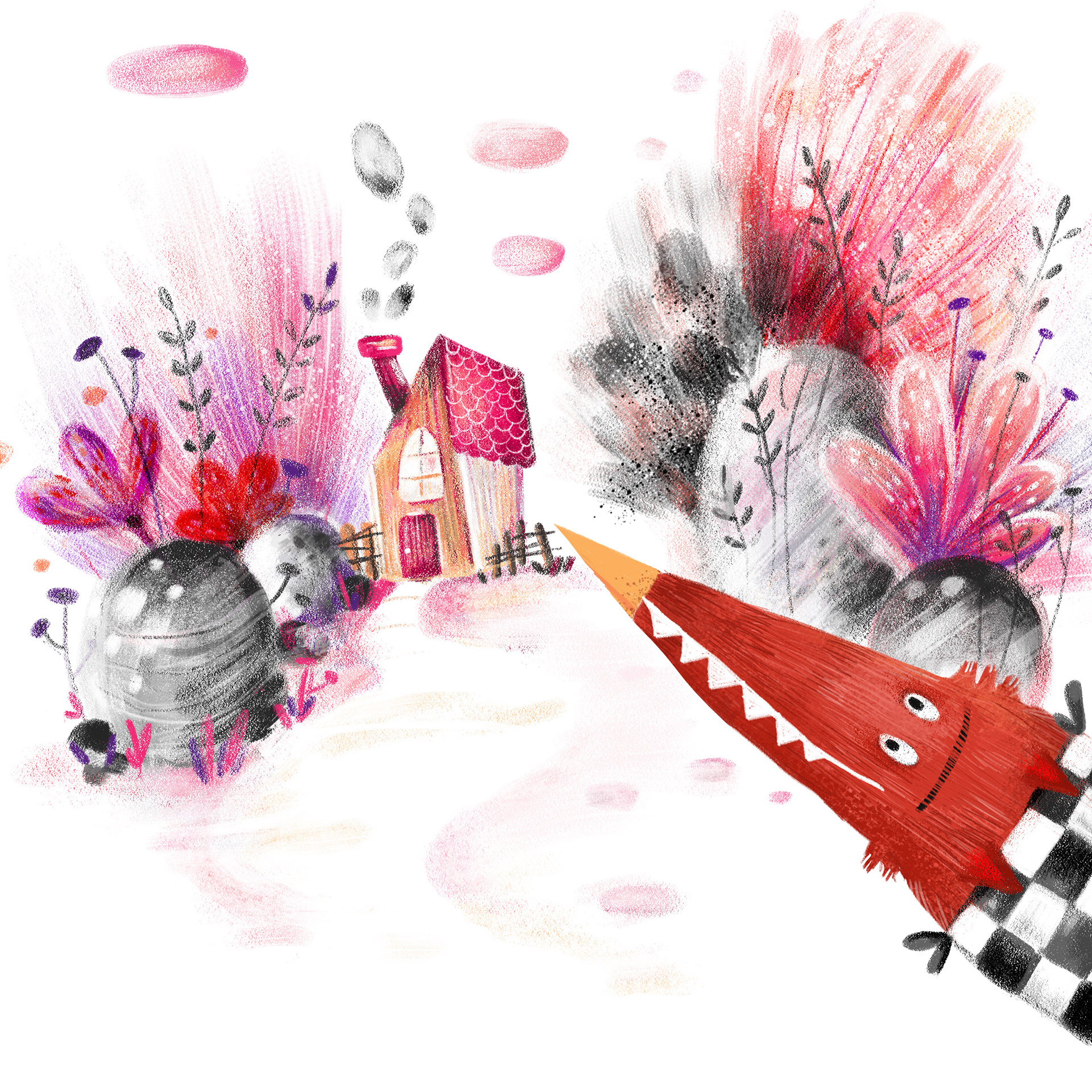 Little Red Riding Hood, Audio Book, Tatipati, Digital Illustration, 2022