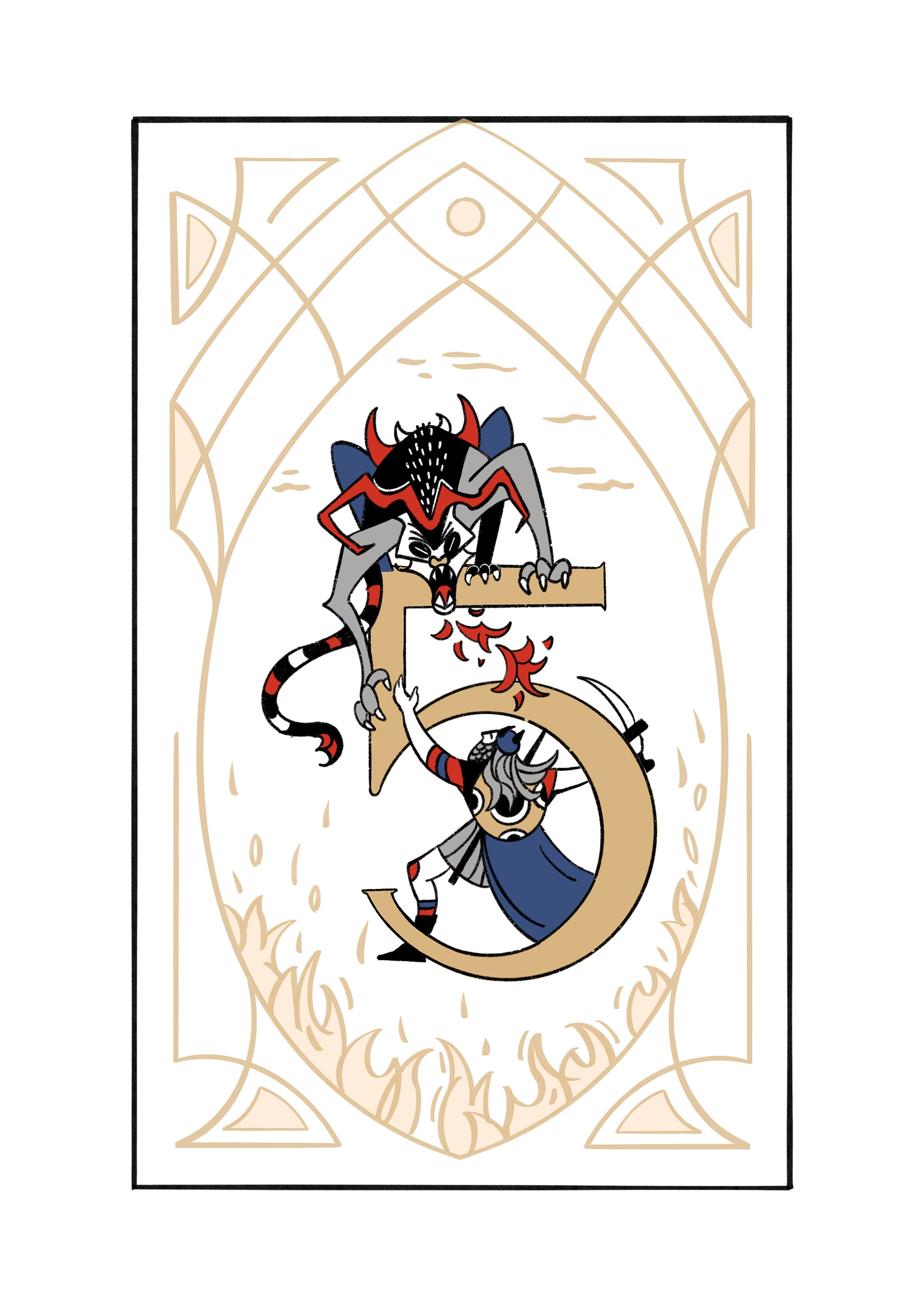 Persian Play Card Game Design, Procreate Illustration, 2.5×3.5 inch