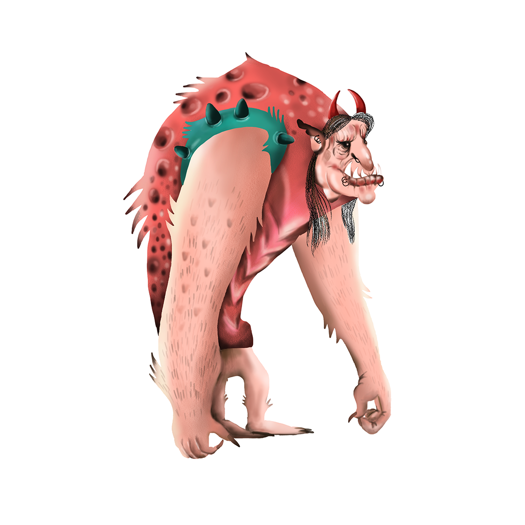 Gall, Persian Monster, Adobe Photoshop, 8×11inch, 2022