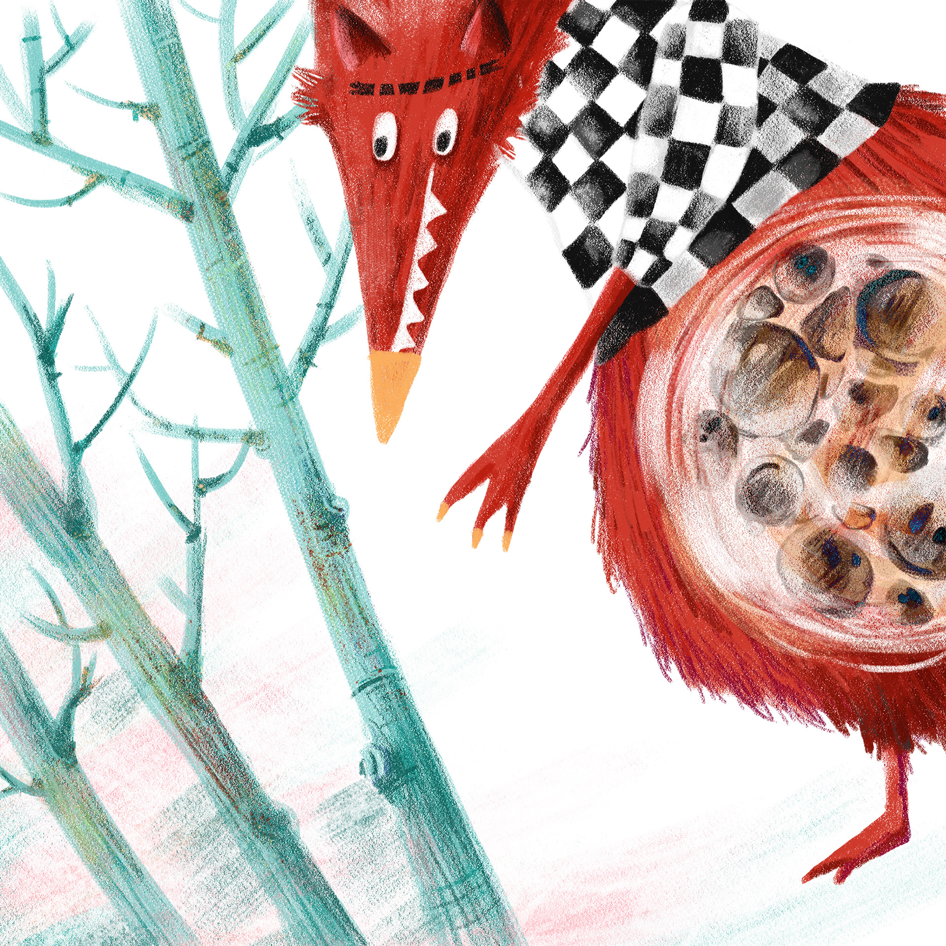 Little Red Riding Hood, Audio Book, Tatipati, Digital Illustration, 2022