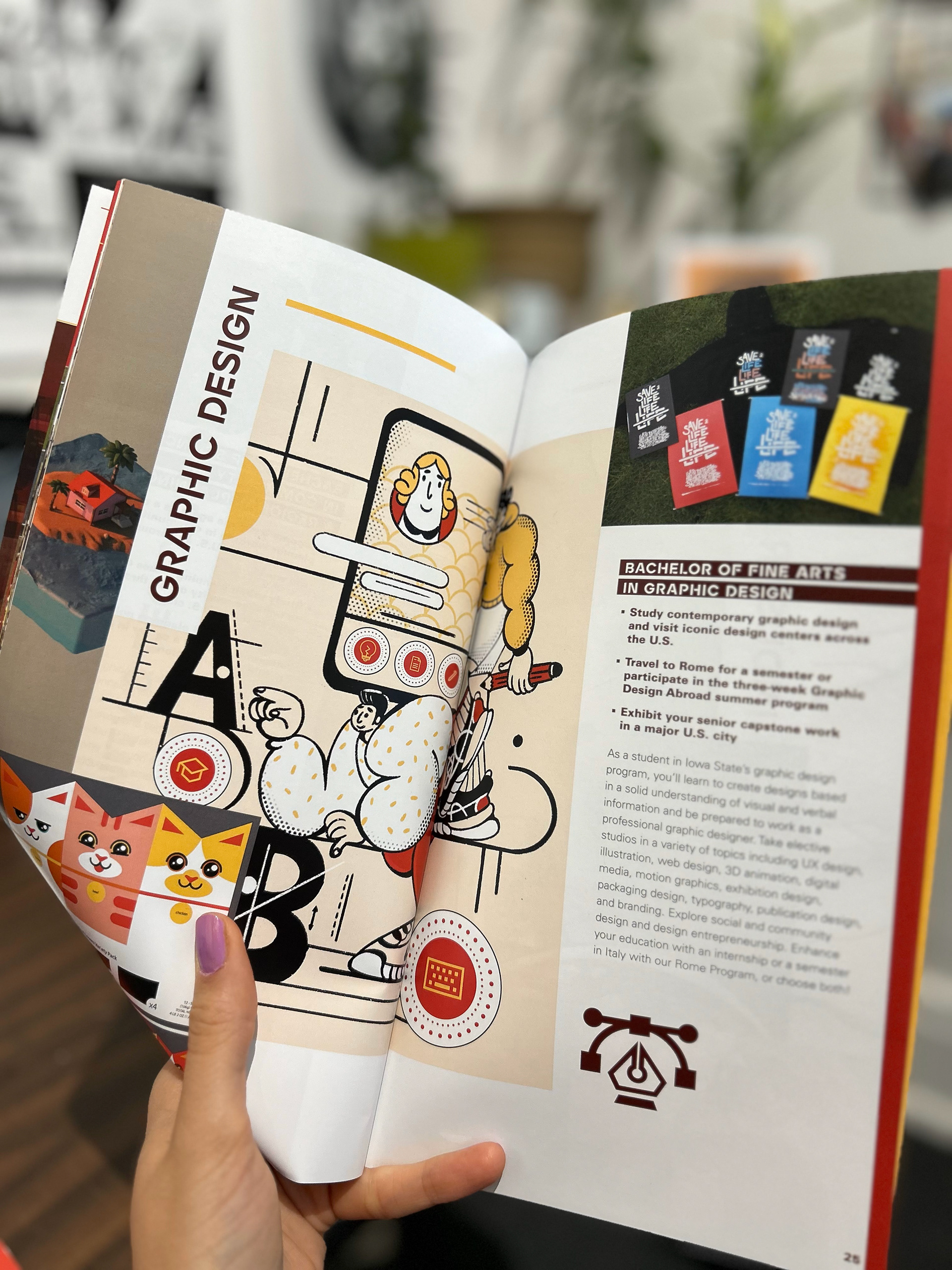 College of Design, View Book, Iowa State University, Procreate Illustration