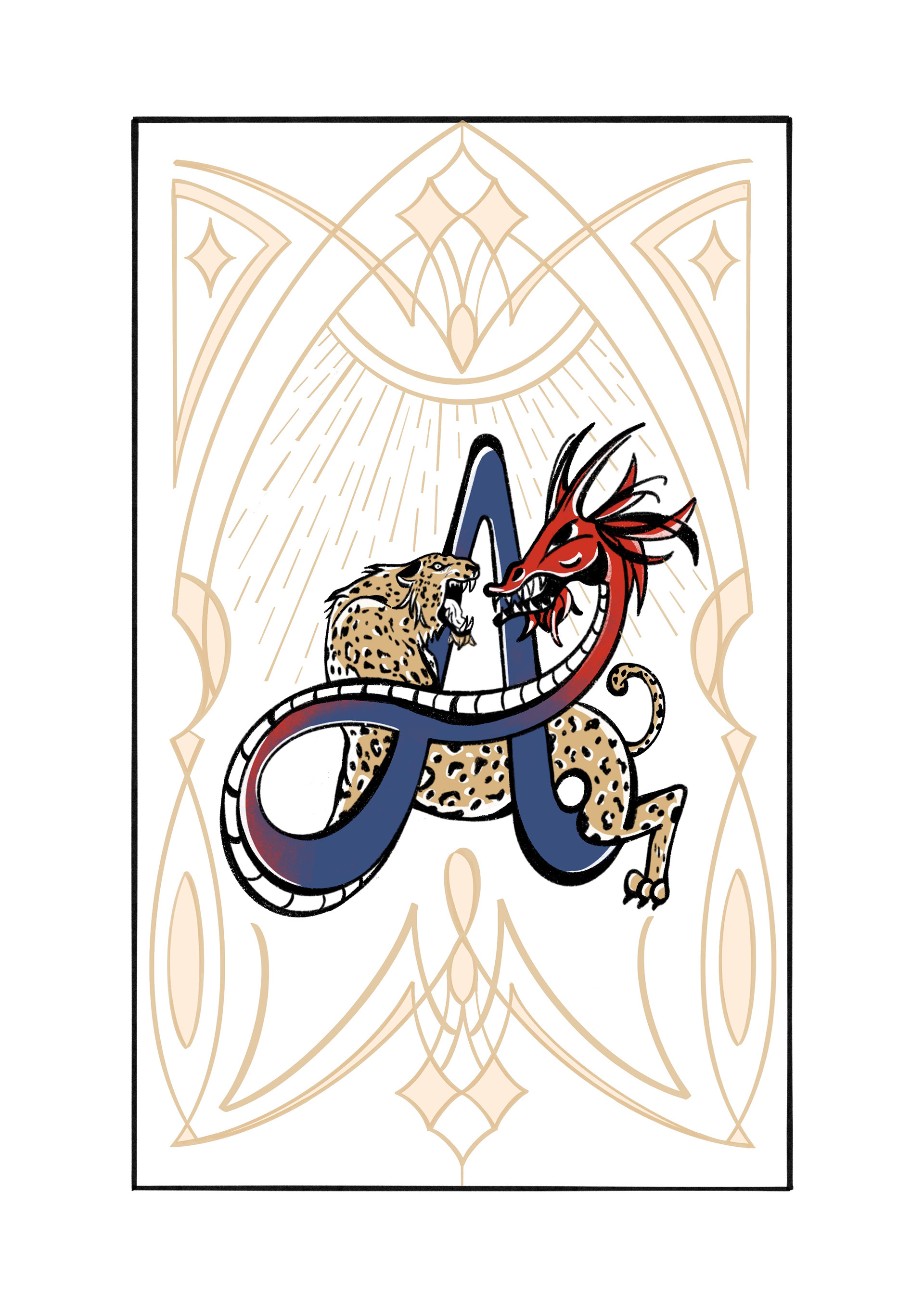 Persian Play Card Game Design, Procreate Illustration, 2.5×3.5 inch, 2023