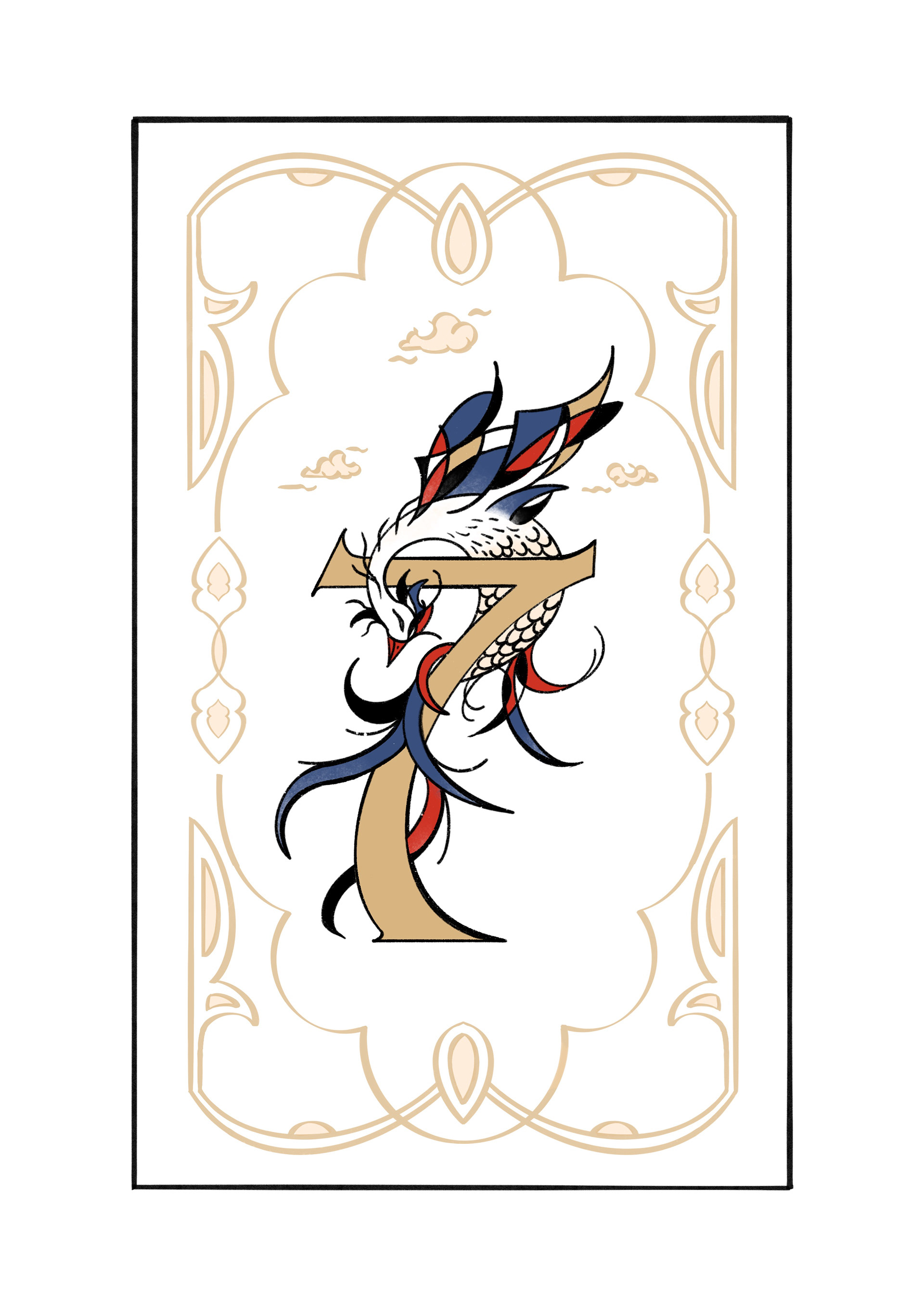 Persian Play Card Game Design, Procreate Illustration, 2.5×3.5 inch, 2023