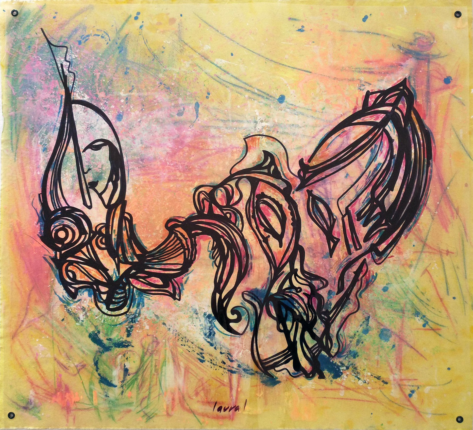 "Elevación". Medidas: 1, 05 m x 95 cm..