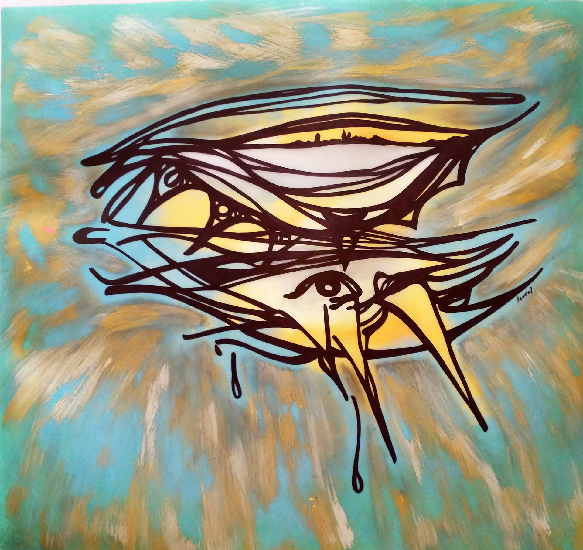"Como es arriba". Medidas: 0.90 cm x 0.85 cm